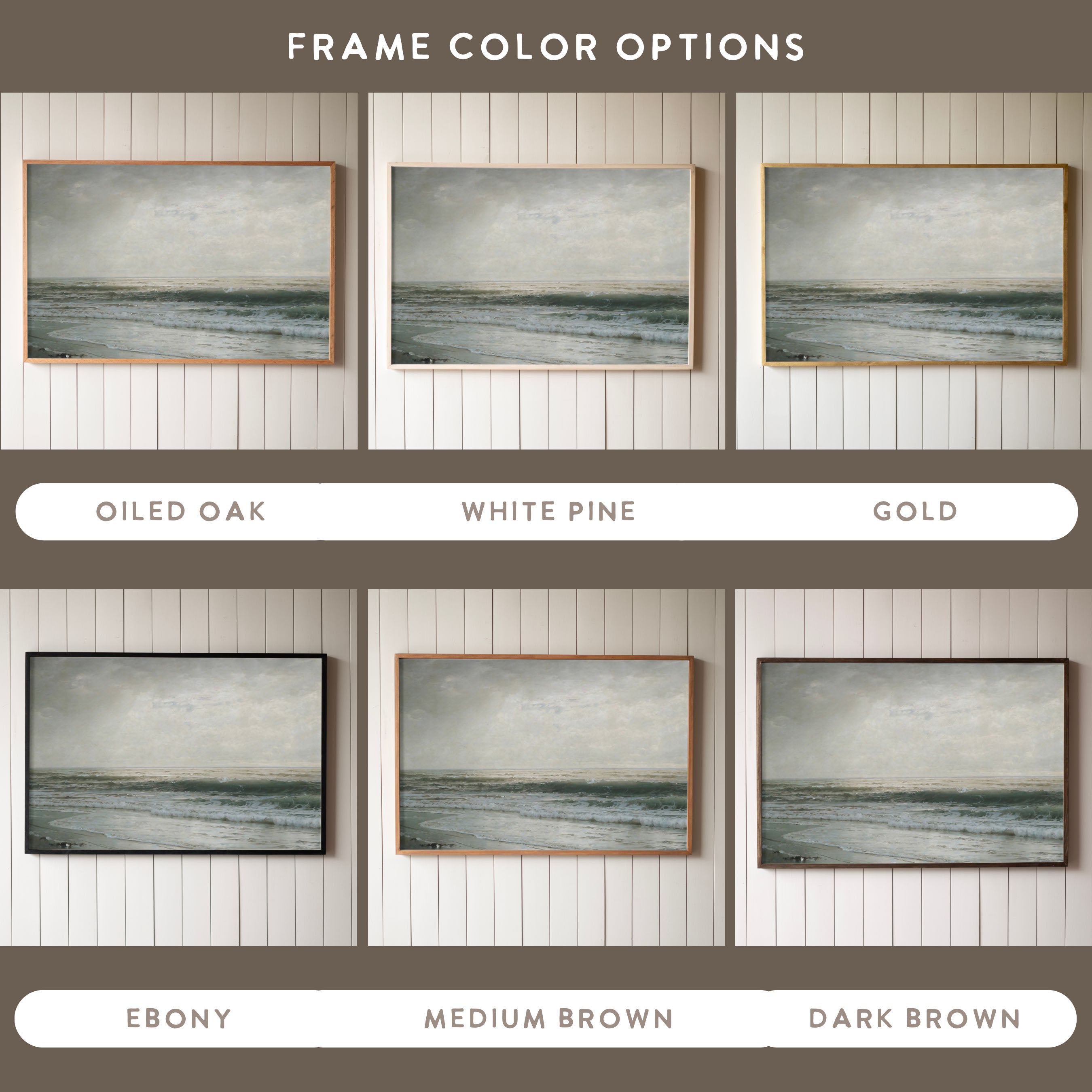 "Ocean Waves" Framed Canvas | Horizontal | 660