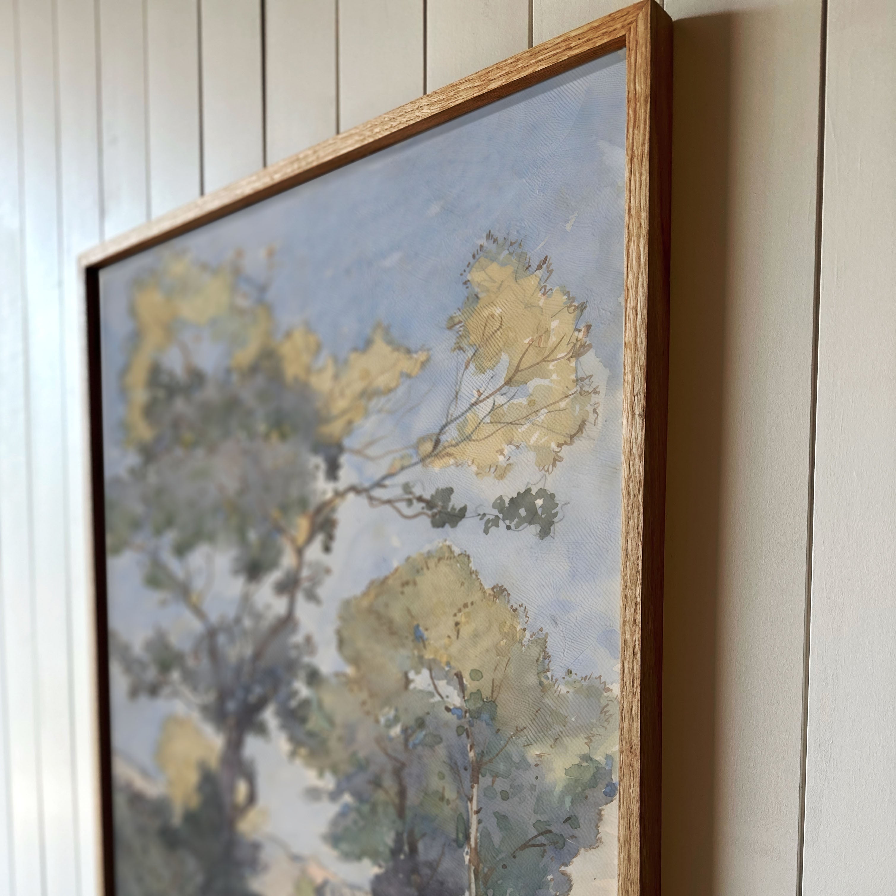 "Watercolor Trees" Framed Canvas | Vertical | 672