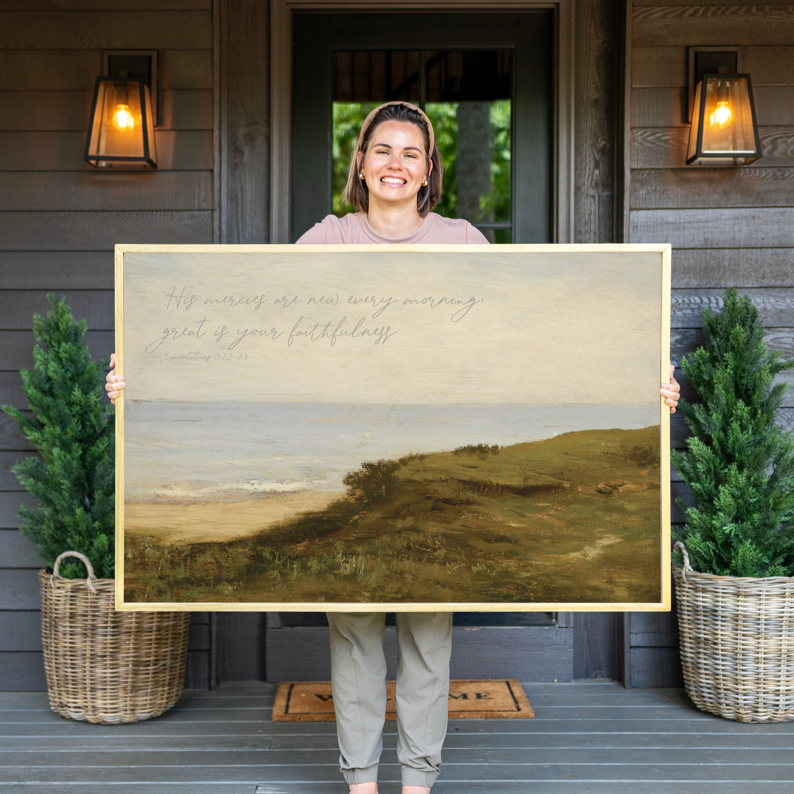 "Great Is Your Faithfulness" Framed Canvas | Horizontal | 676