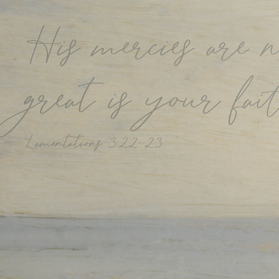 "Great Is Your Faithfulness" Framed Canvas | Horizontal | 676