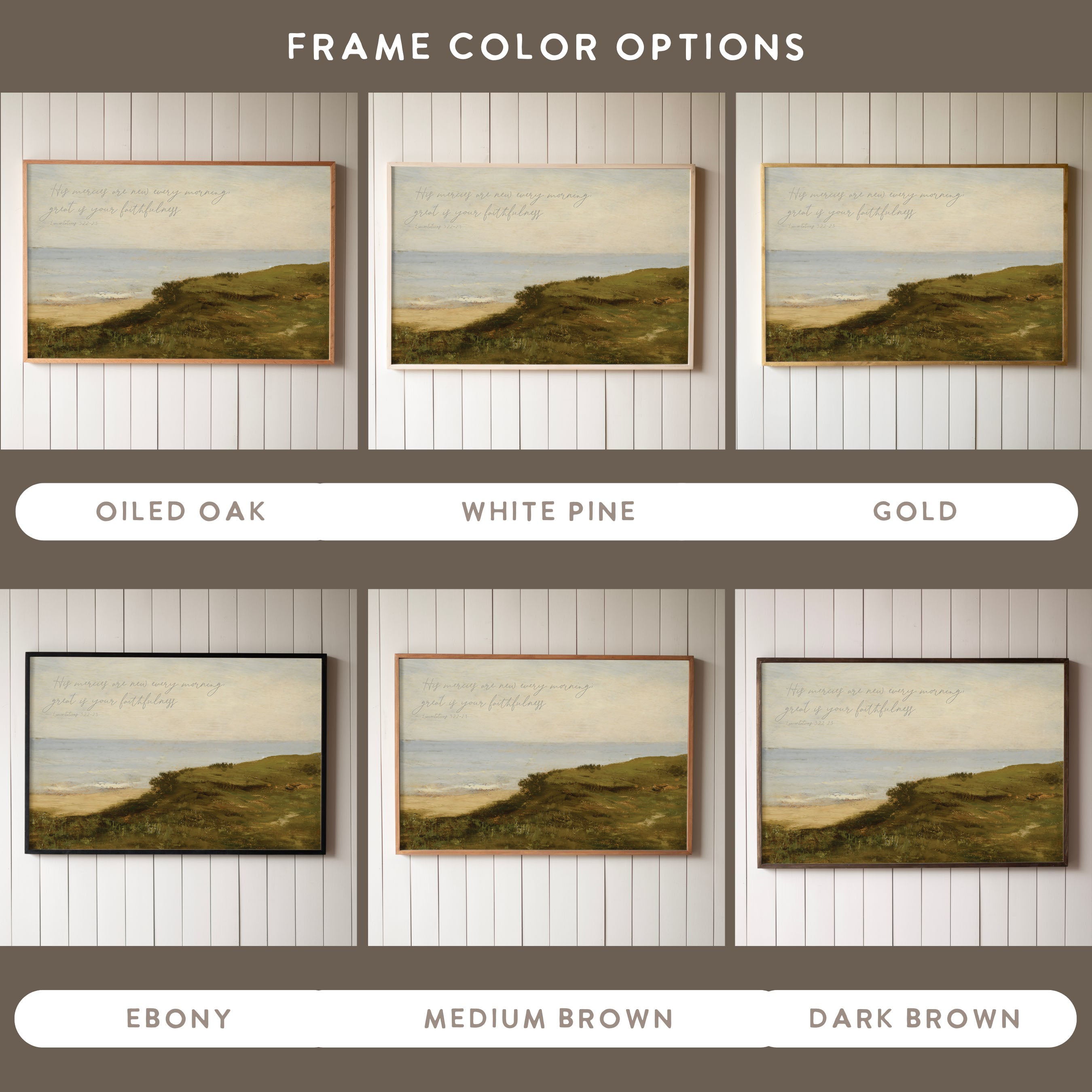 "Great Is Your Faithfulness" Framed Canvas | Horizontal | 676