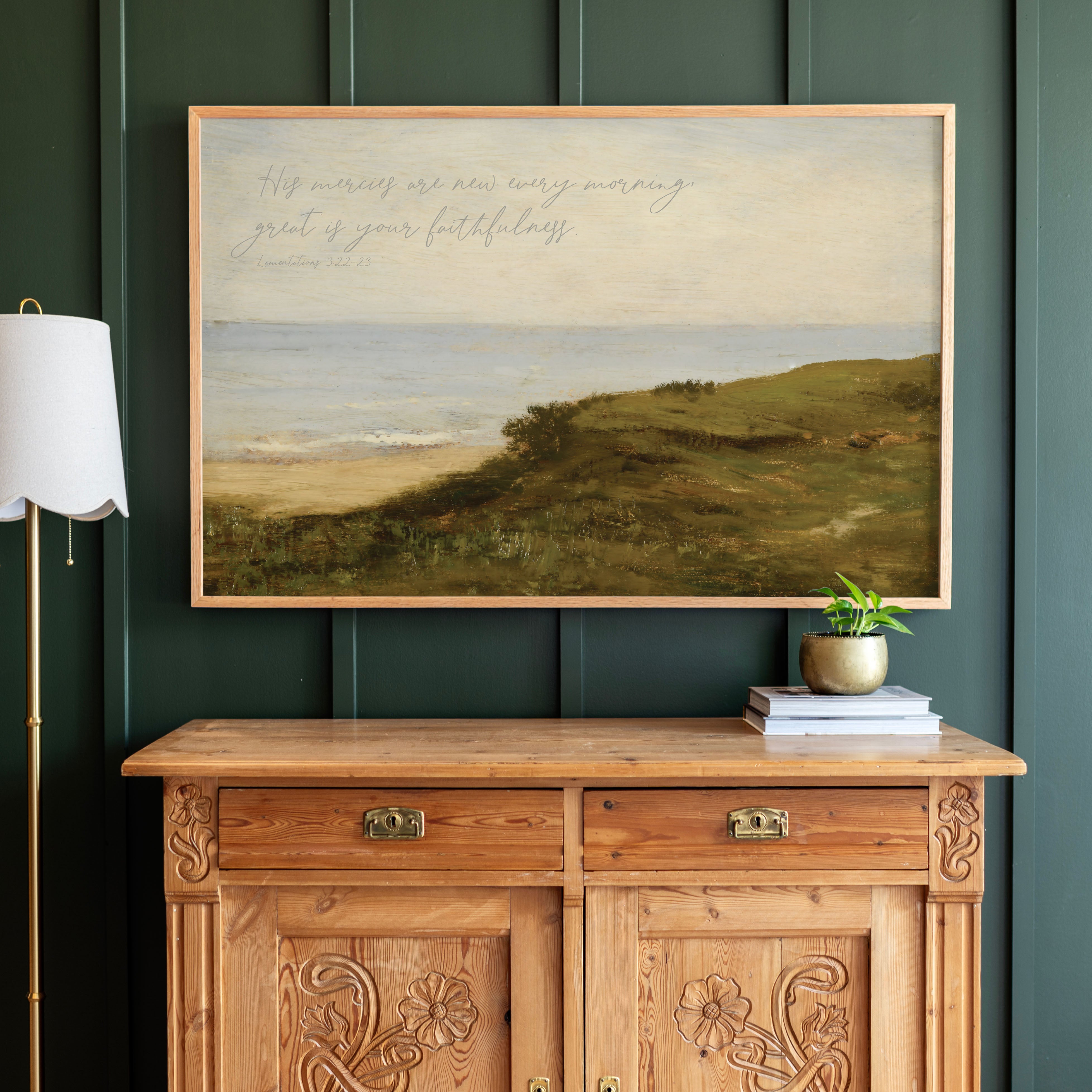 "Great Is Your Faithfulness" Framed Canvas | Horizontal | 676