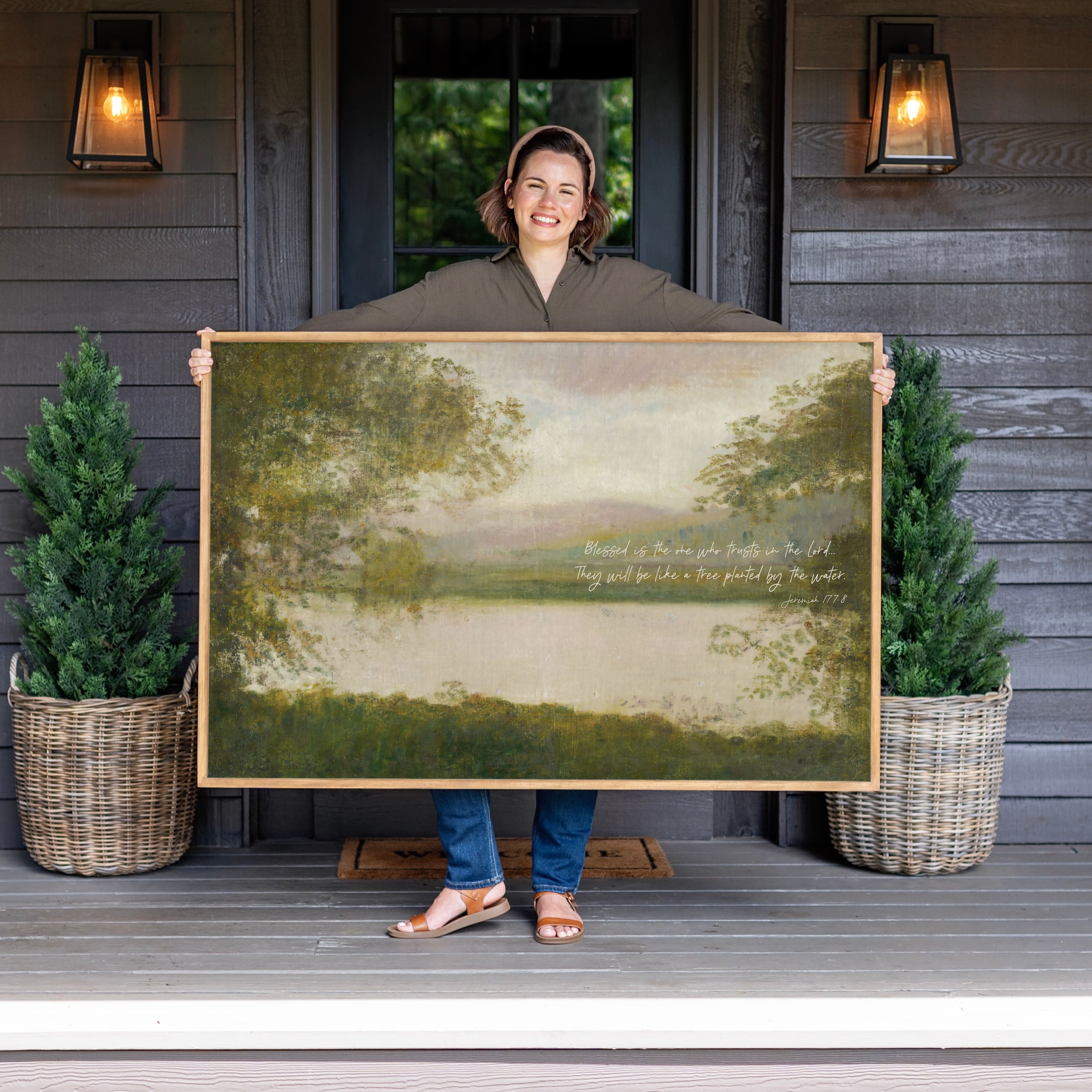 "Jeremiah 17:7-8" Framed Canvas | Horizontal | 678