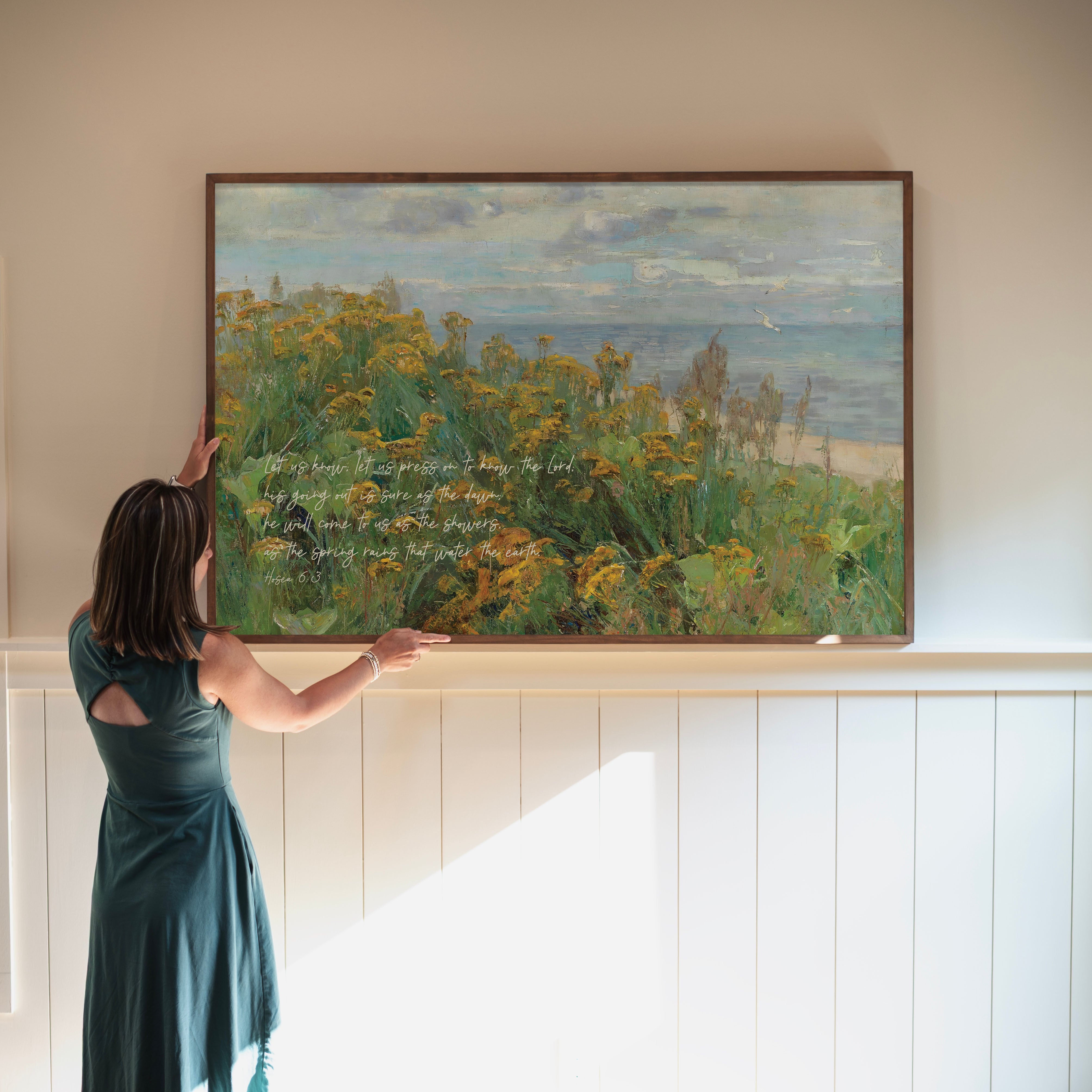 "As The Spring Rains That Water The Earth " Framed Canvas | Horizontal | 693
