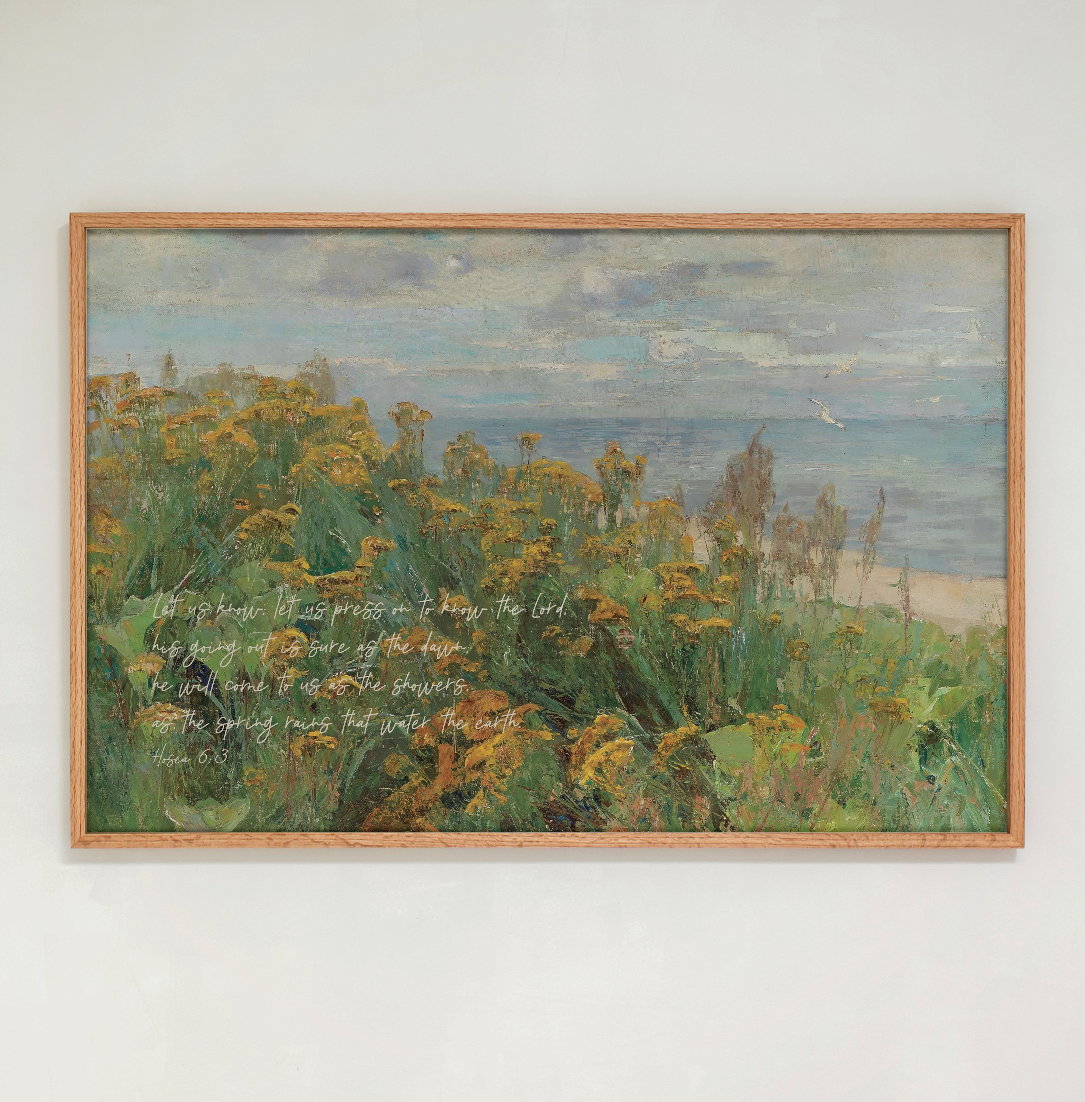 "As The Spring Rains That Water The Earth " Framed Canvas | Horizontal | 693