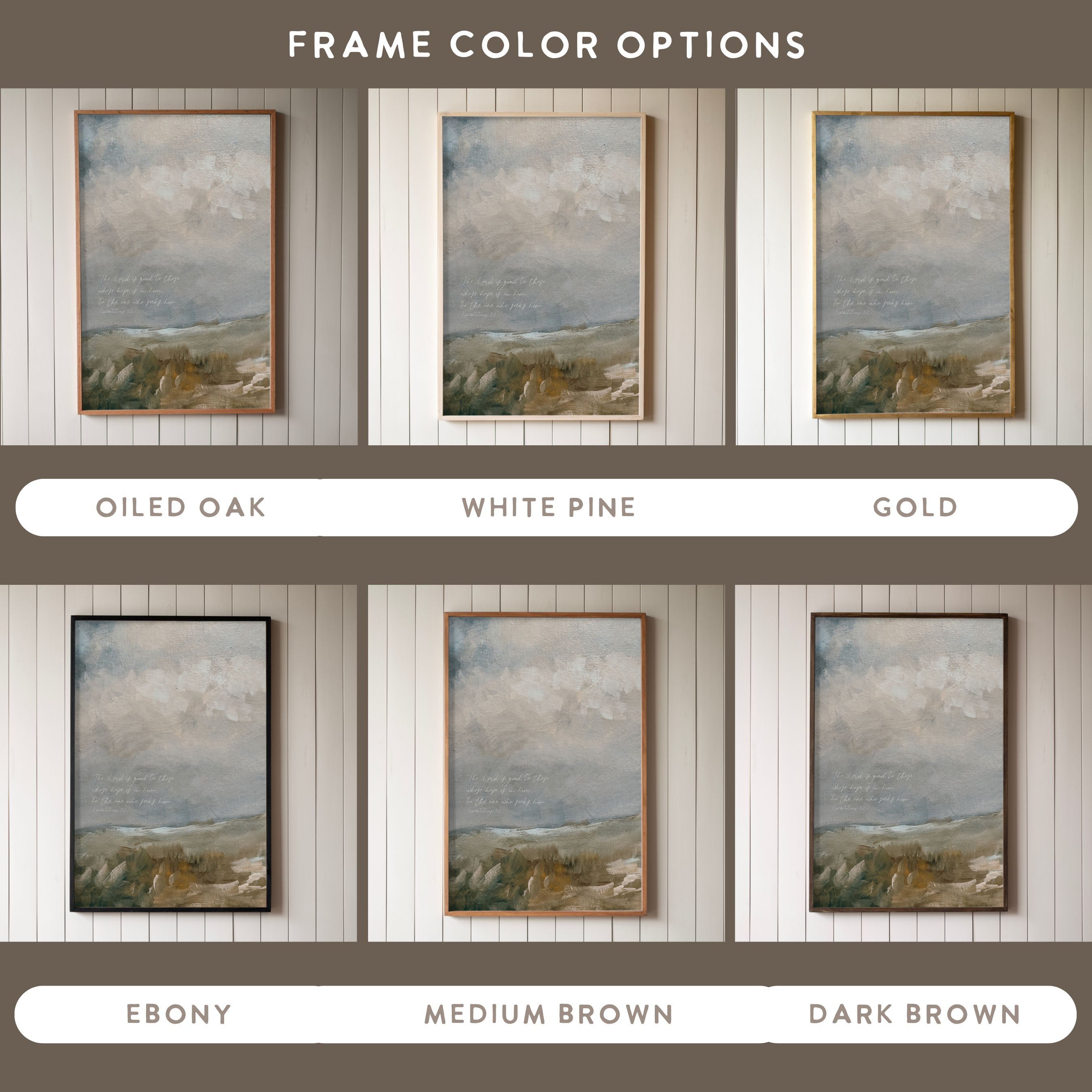 "The Lord Is Good To Those Whose Hope Is In Him" Framed Canvas | Vertical | 694