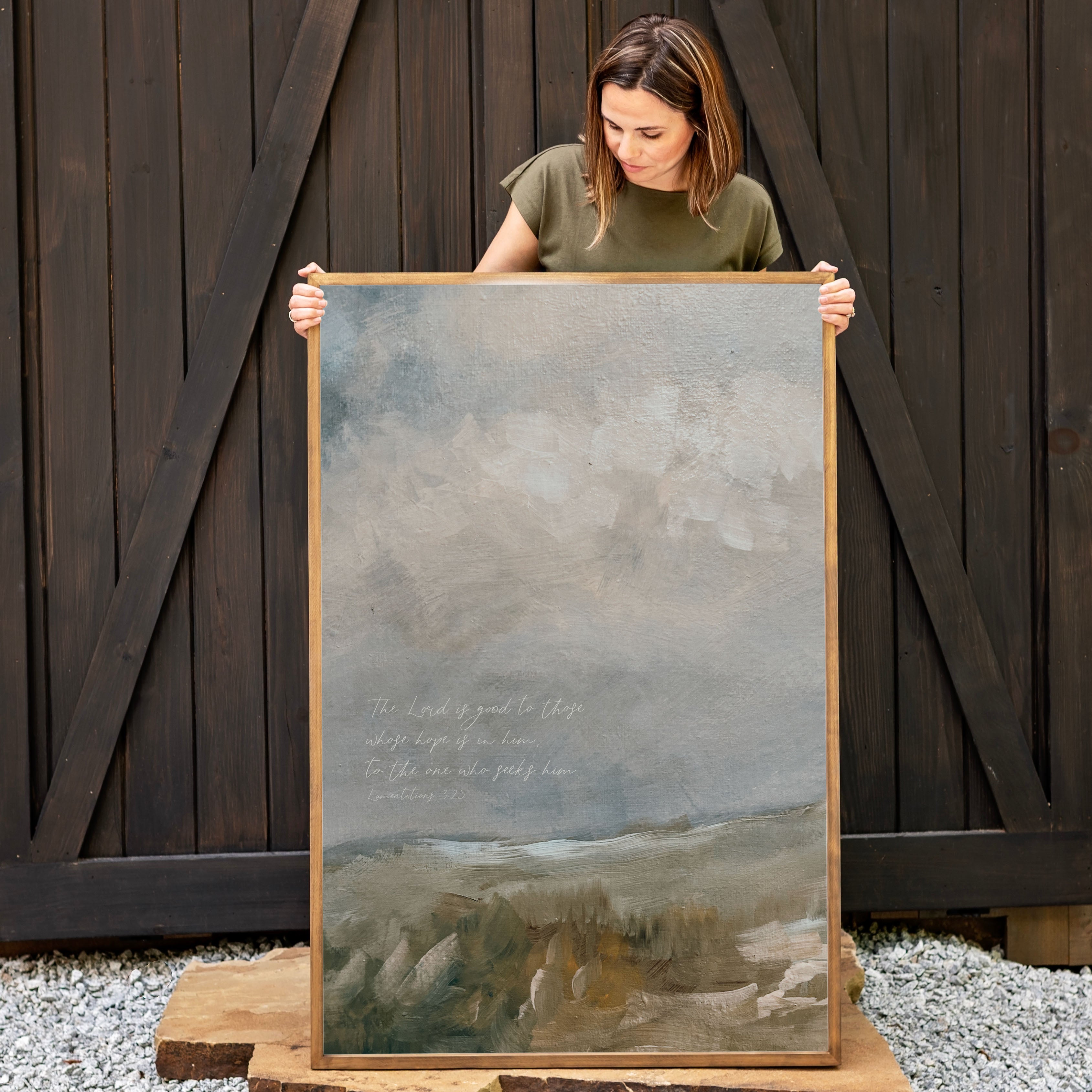 "The Lord Is Good To Those Whose Hope Is In Him" Framed Canvas | Vertical | 694