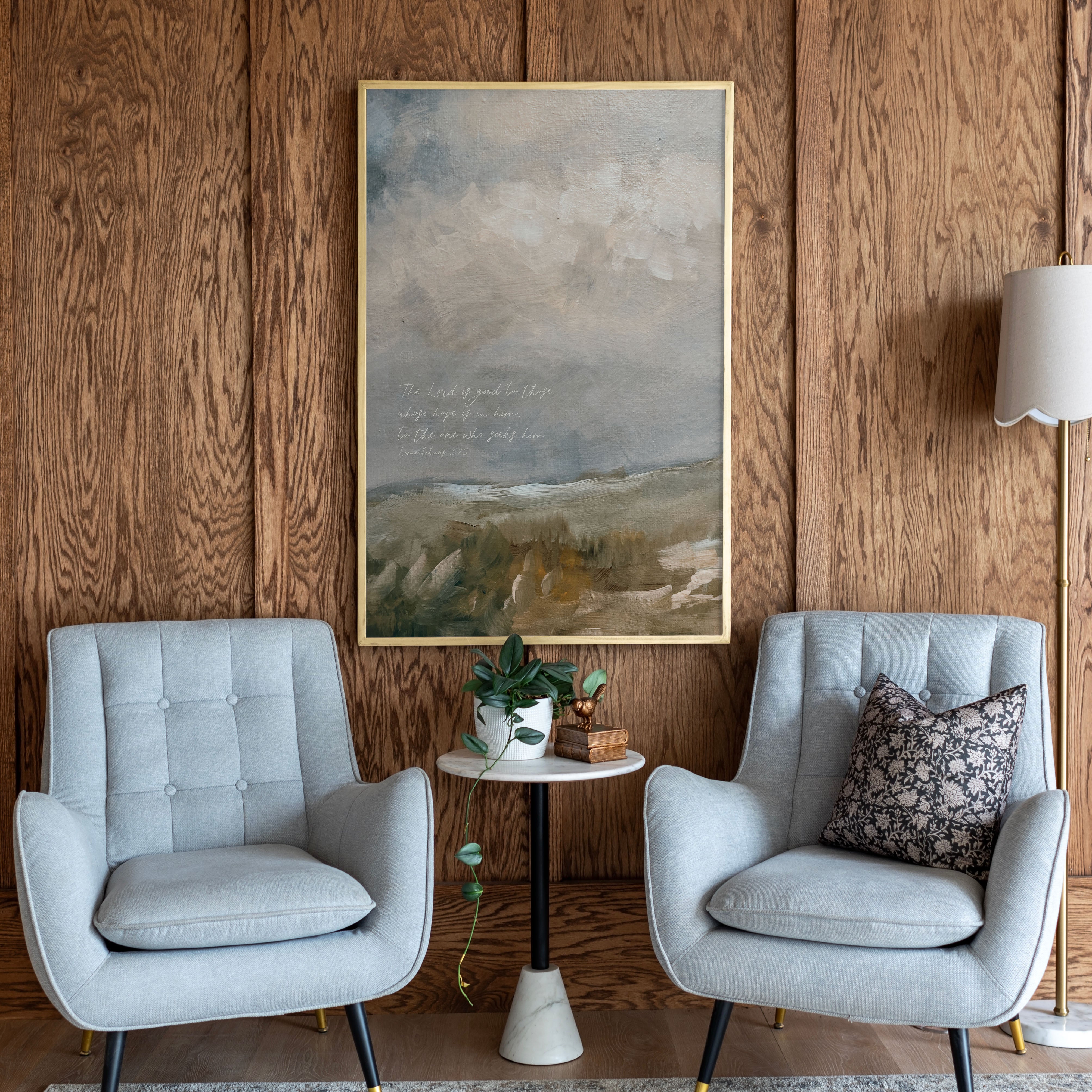 "The Lord Is Good To Those Whose Hope Is In Him" Framed Canvas | Vertical | 694