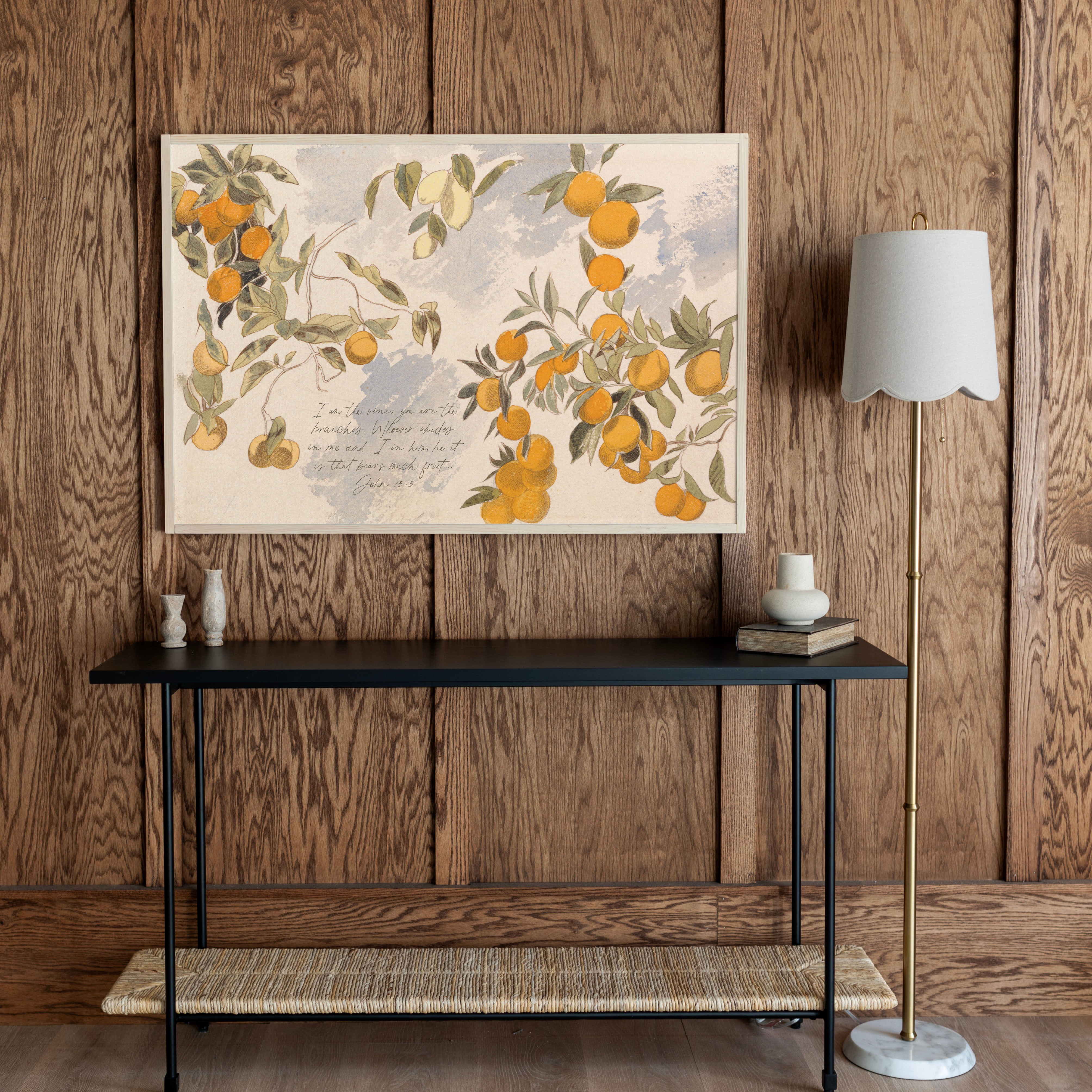 I Am The Vine, You Are The Branches | Framed Wooden Art - Horizontal | 696