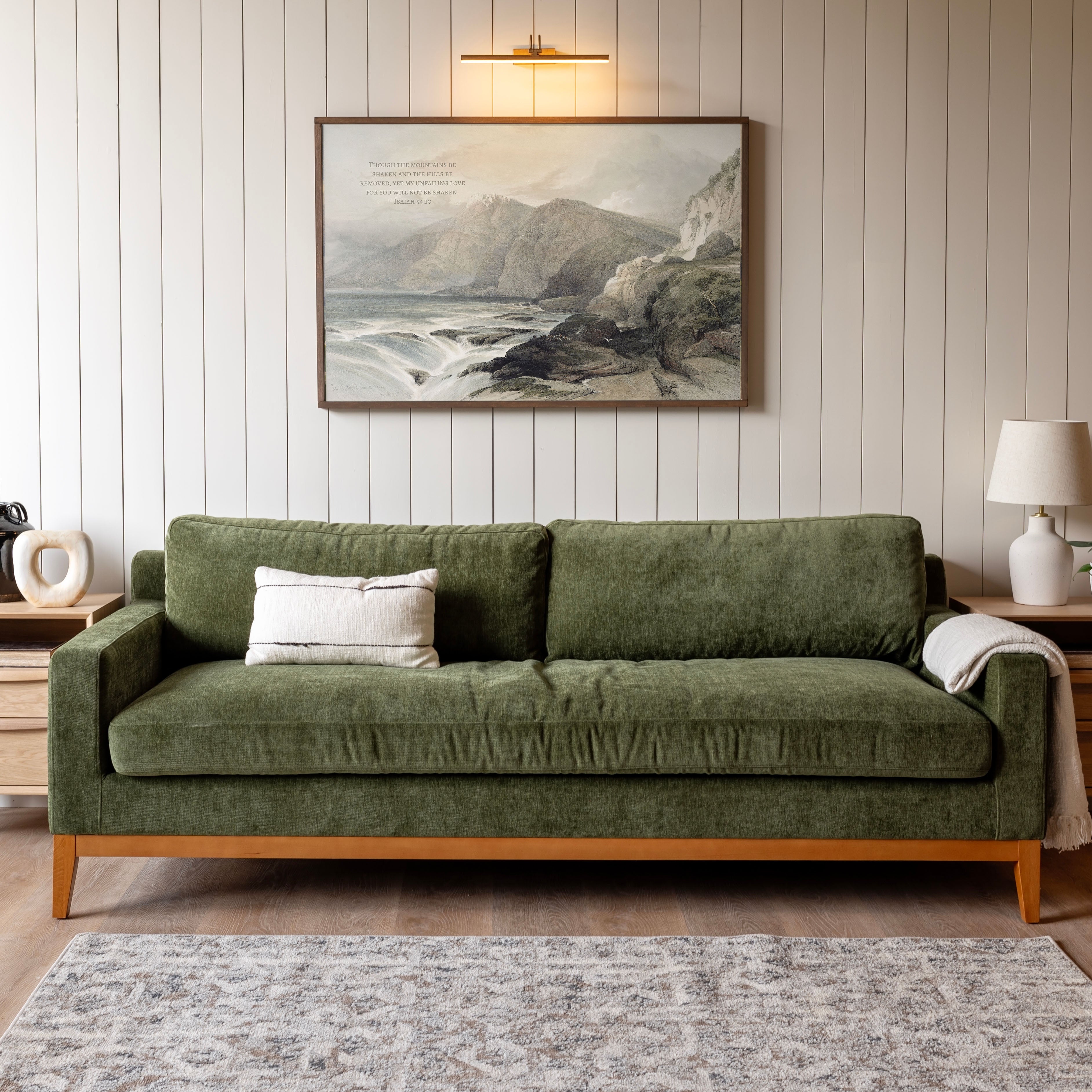 Though The Mountains Be Shaken | Framed Wooden Art - Horizontal | 699