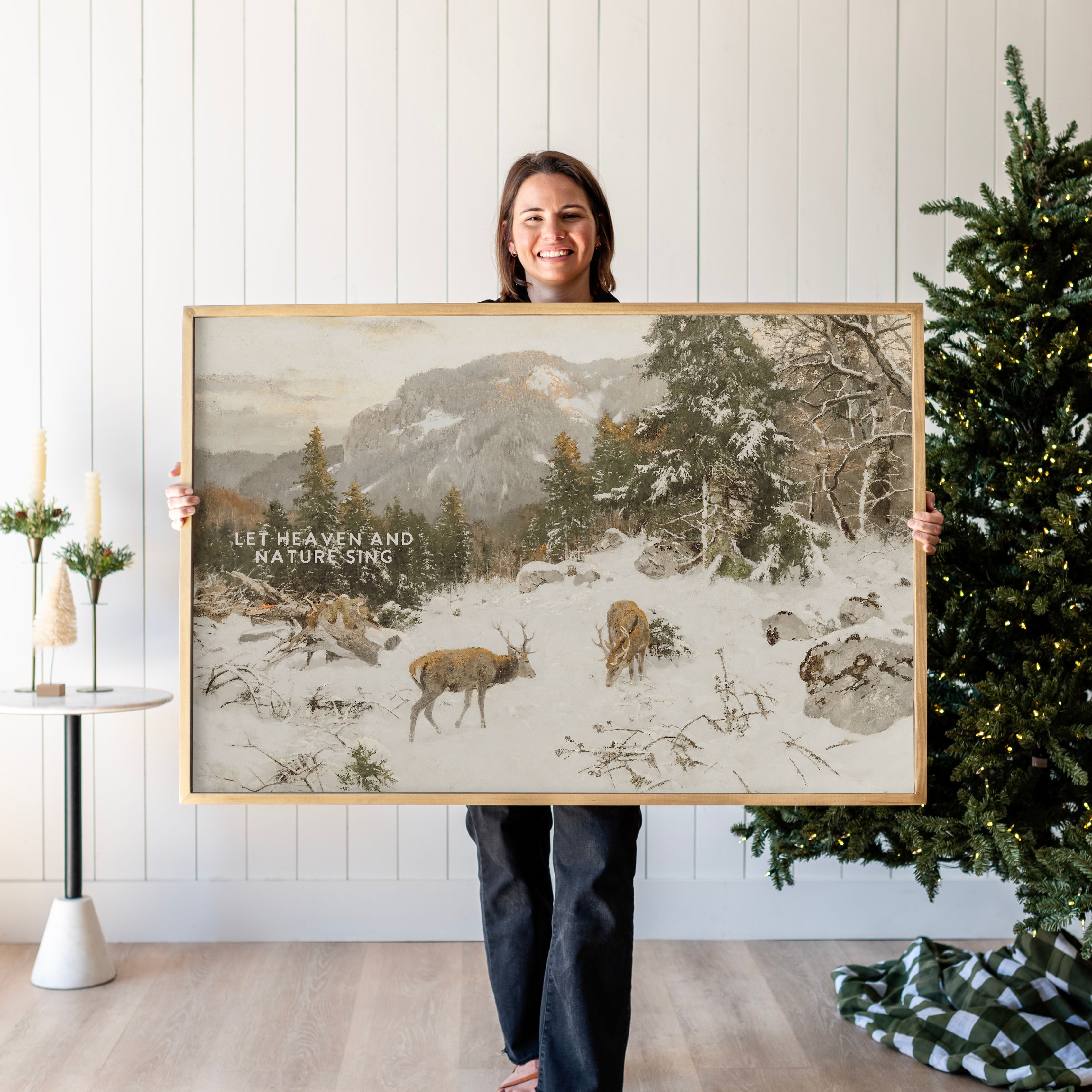 "Heaven And Nature Sing" Framed Canvas | Horizontal | 700