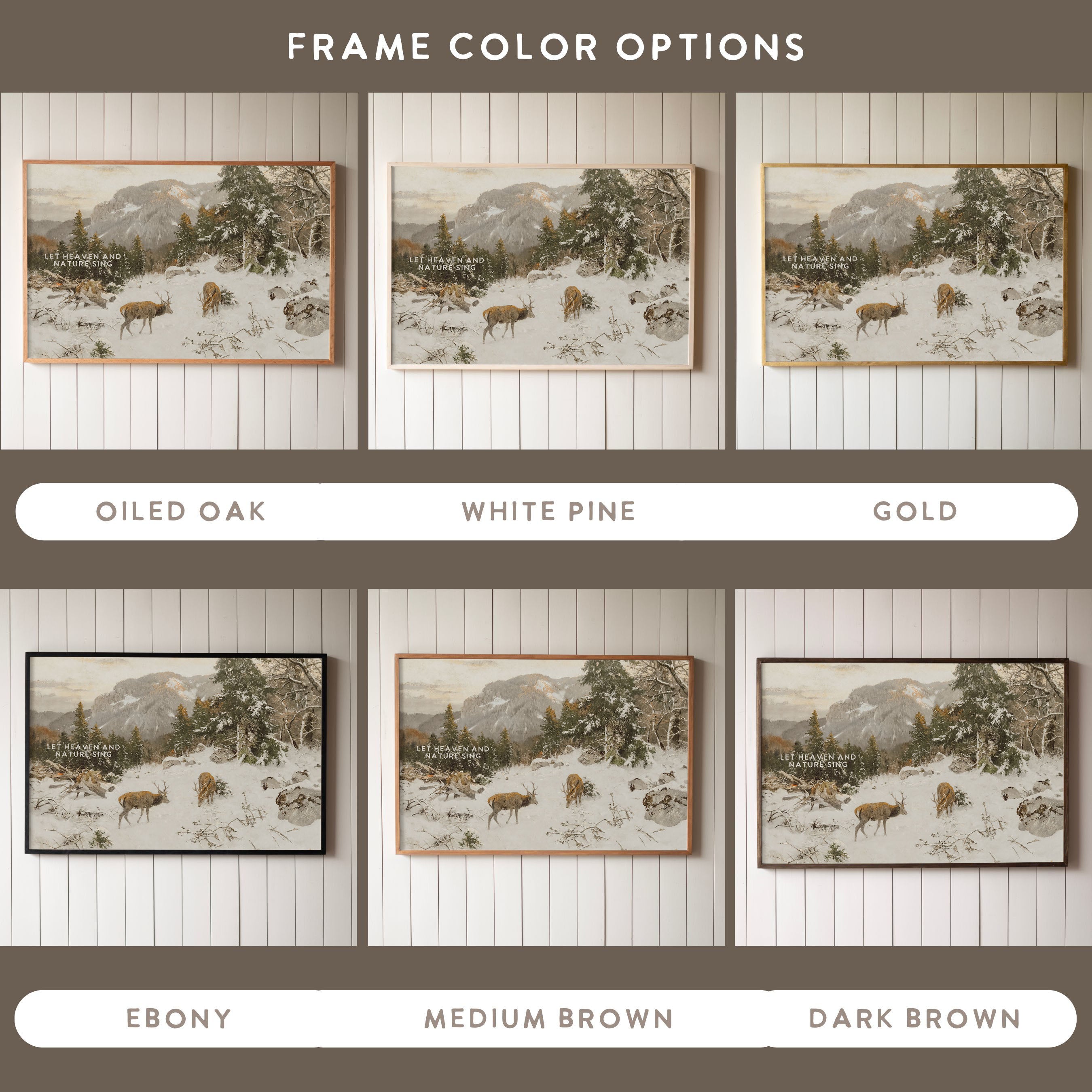 "Heaven And Nature Sing" Framed Canvas | Horizontal | 700