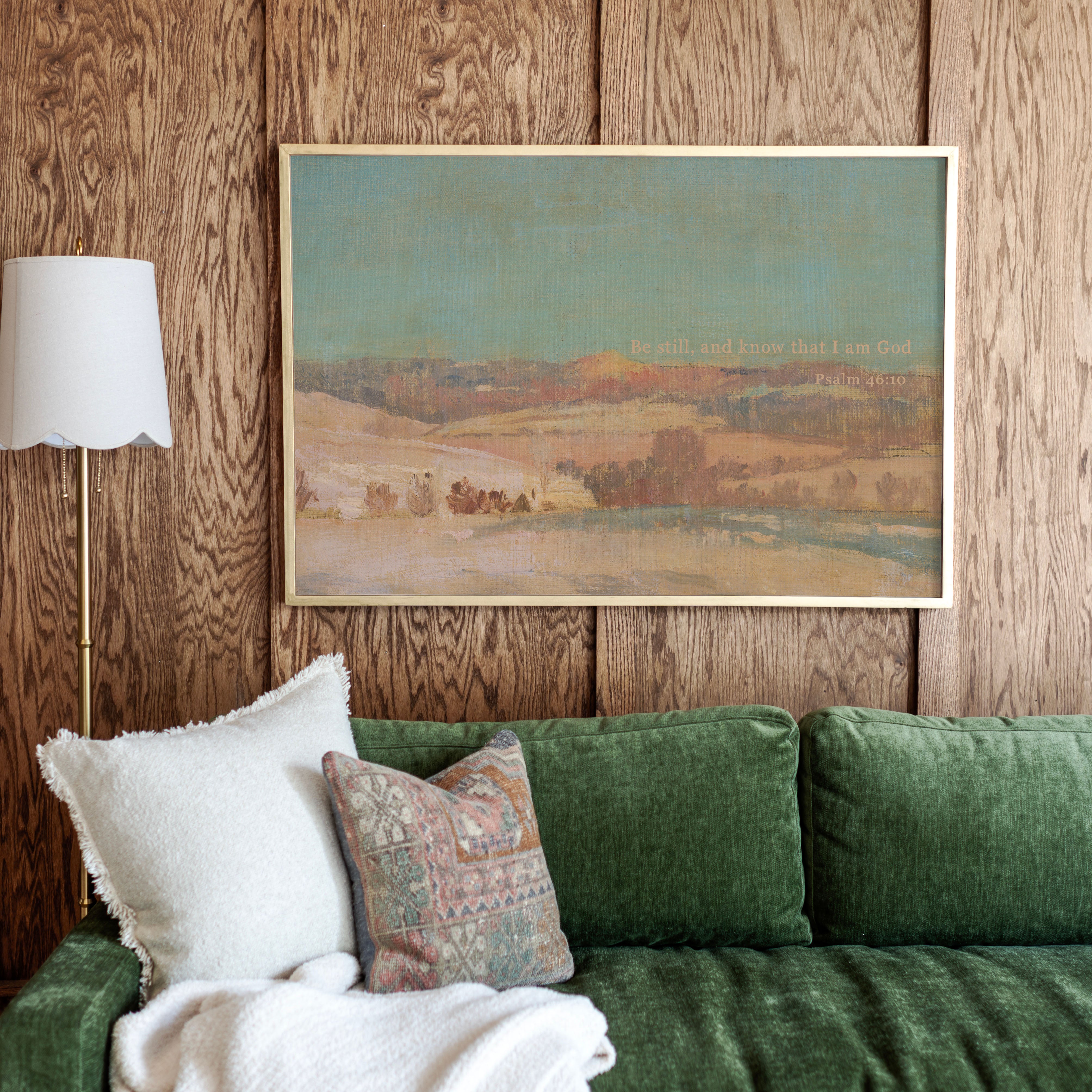 "Be Still, And Know That I Am God" Framed Canvas | Horizontal | 701