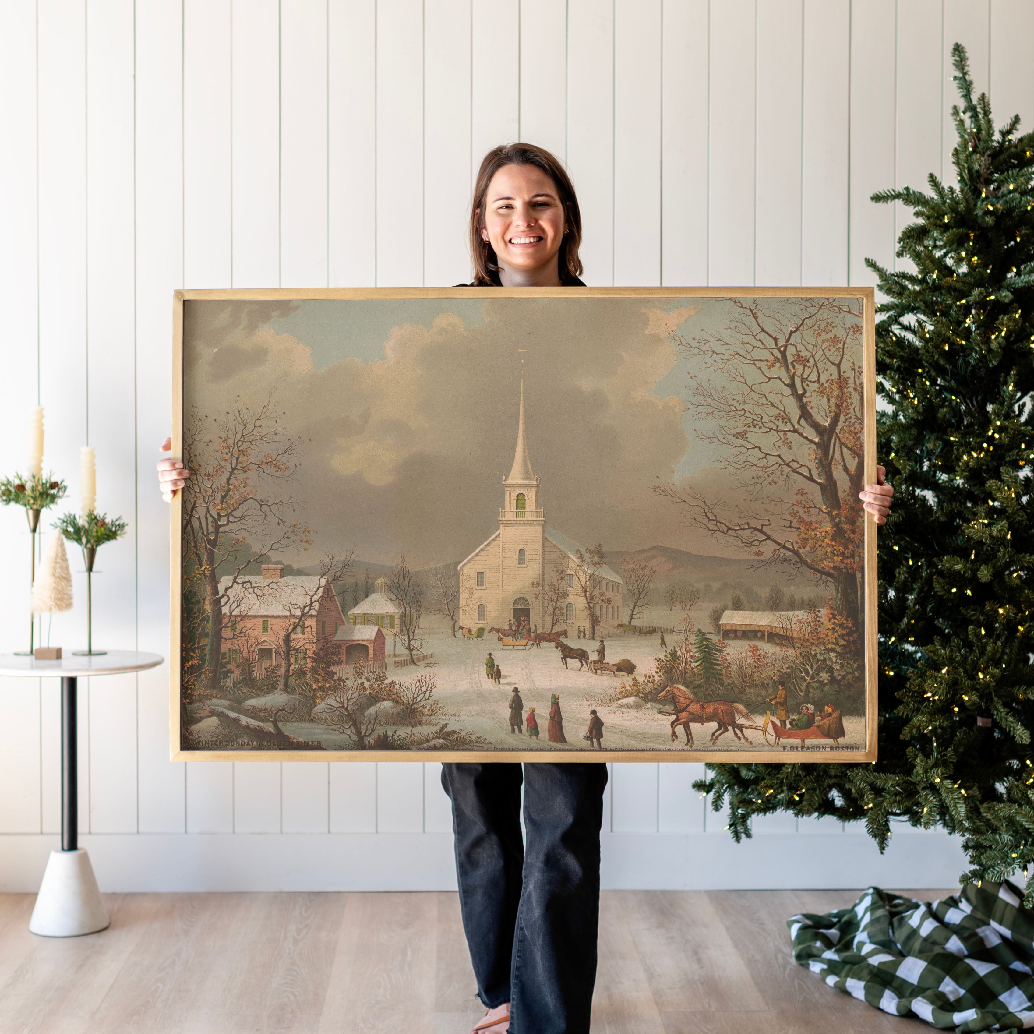 "Sunday Service" Framed Canvas | Horizontal | 702