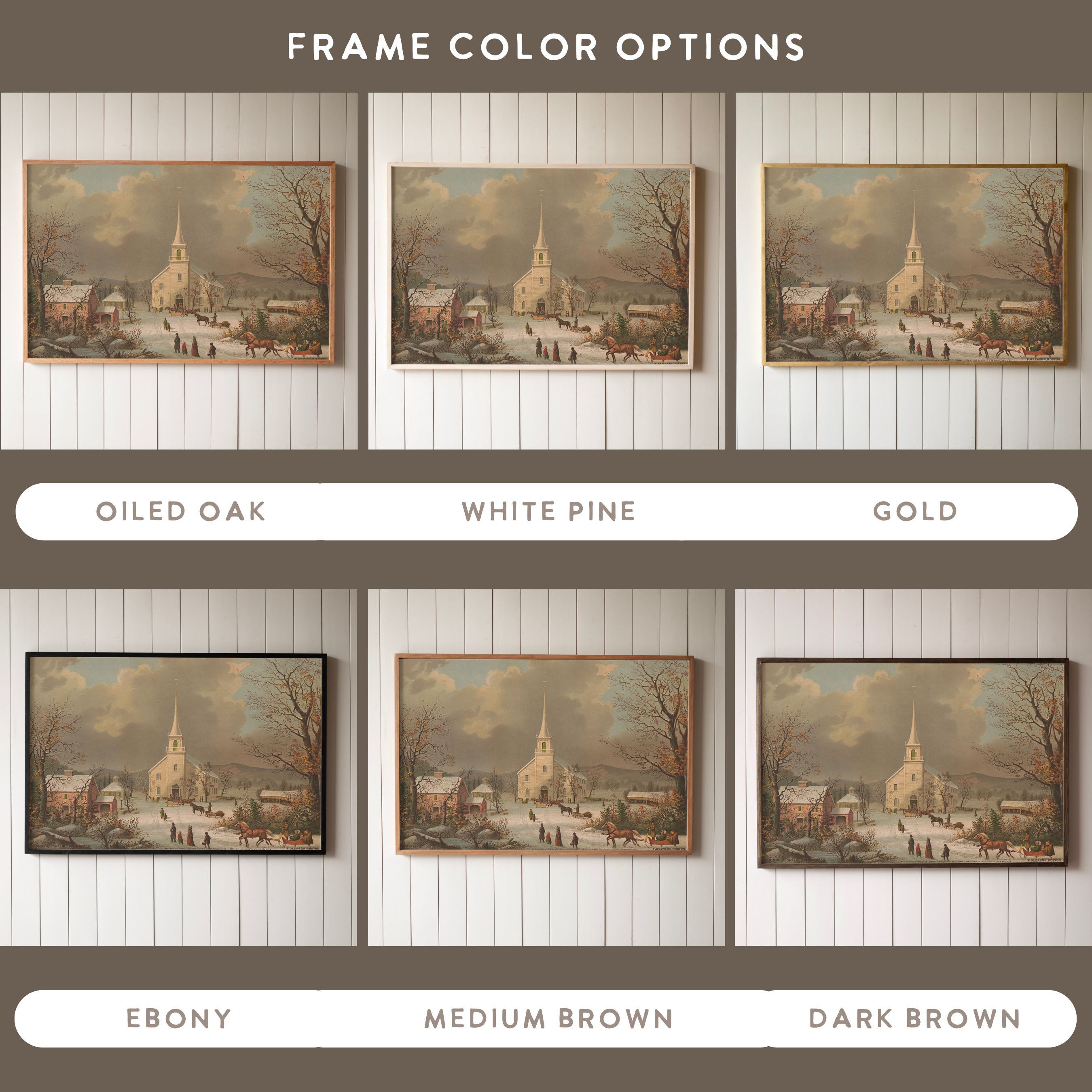 "Sunday Service" Framed Canvas | Horizontal | 702