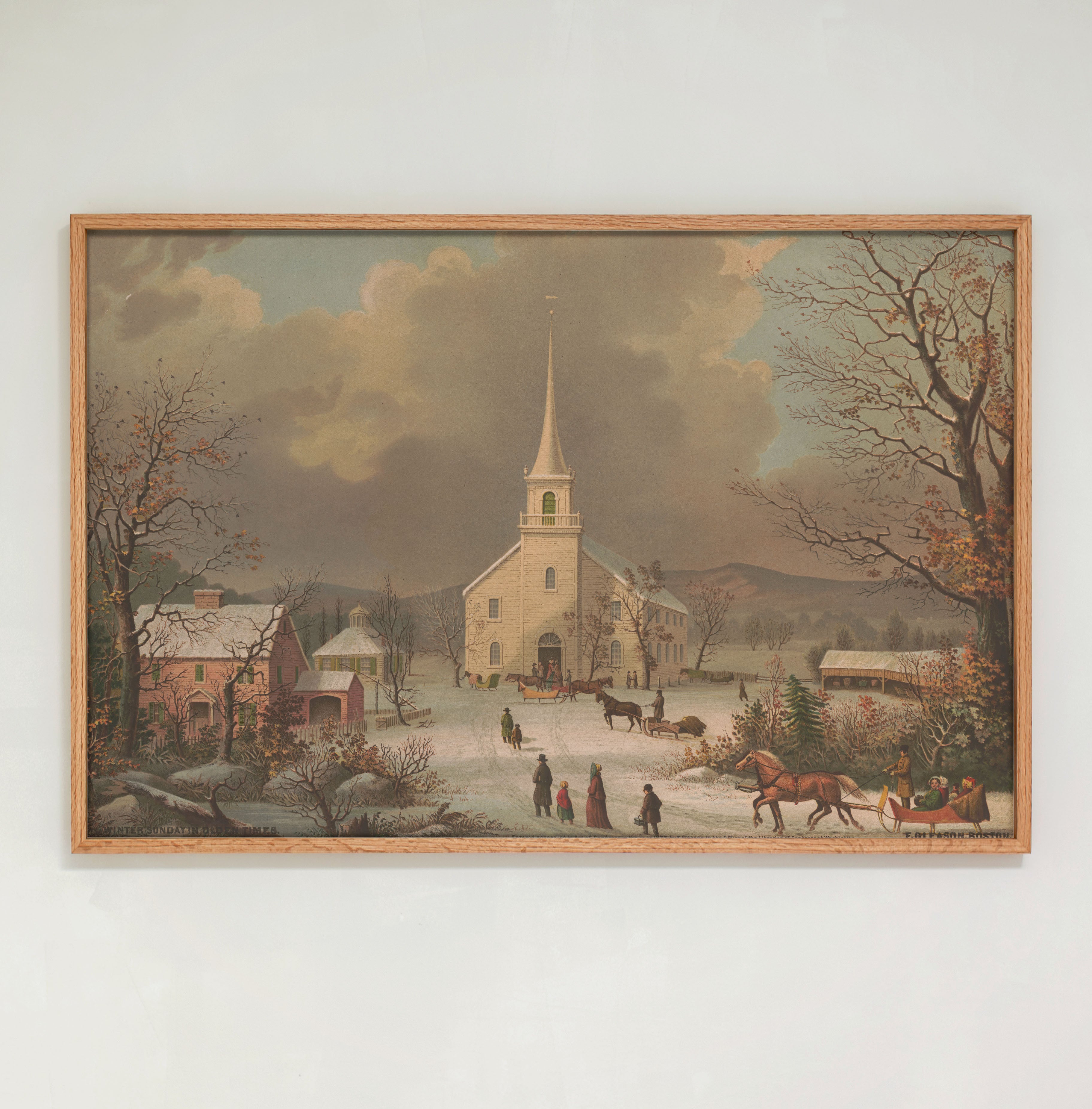 "Sunday Service" Framed Canvas | Horizontal | 702