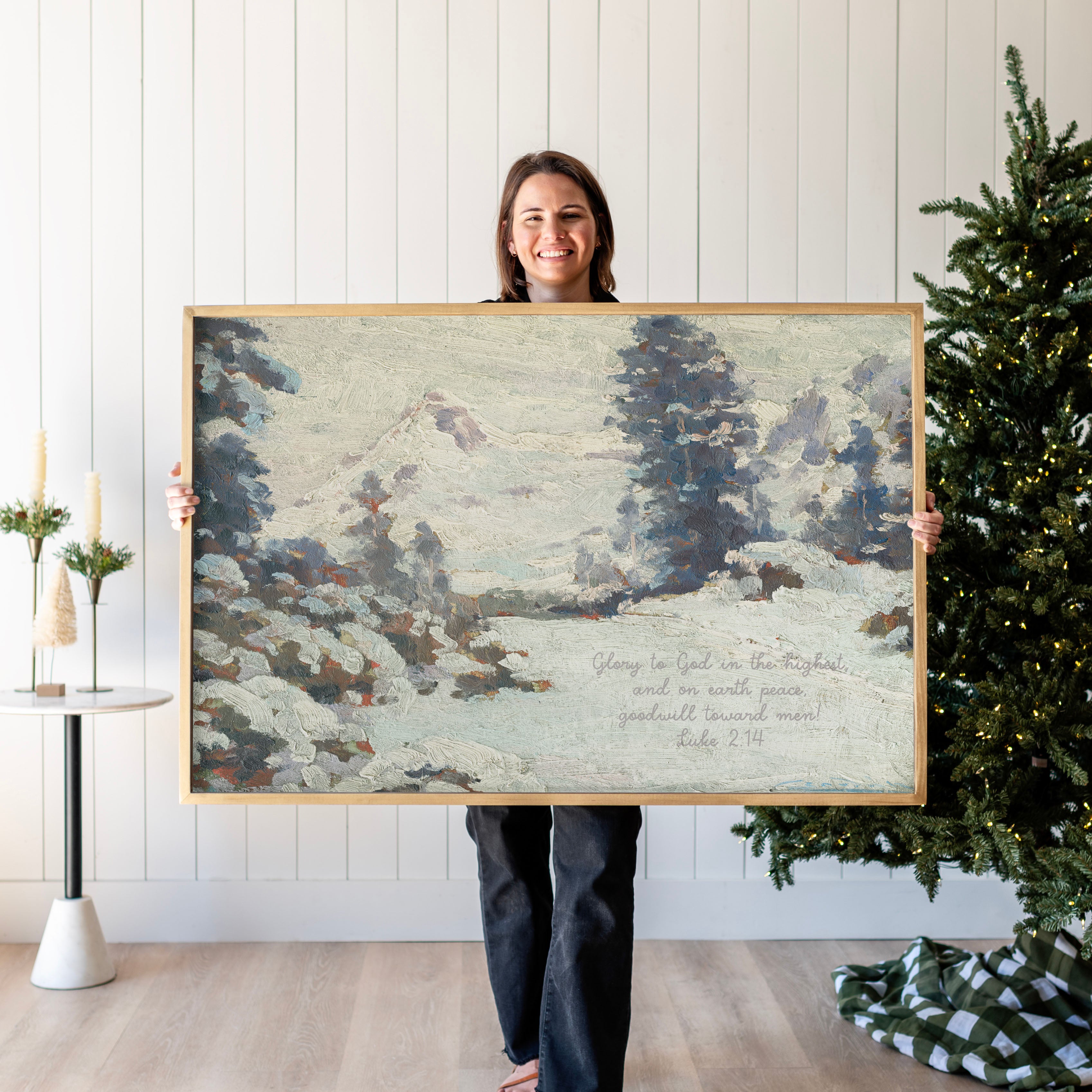 "Glory To God In The Highest" Framed Canvas | Horizontal | 703