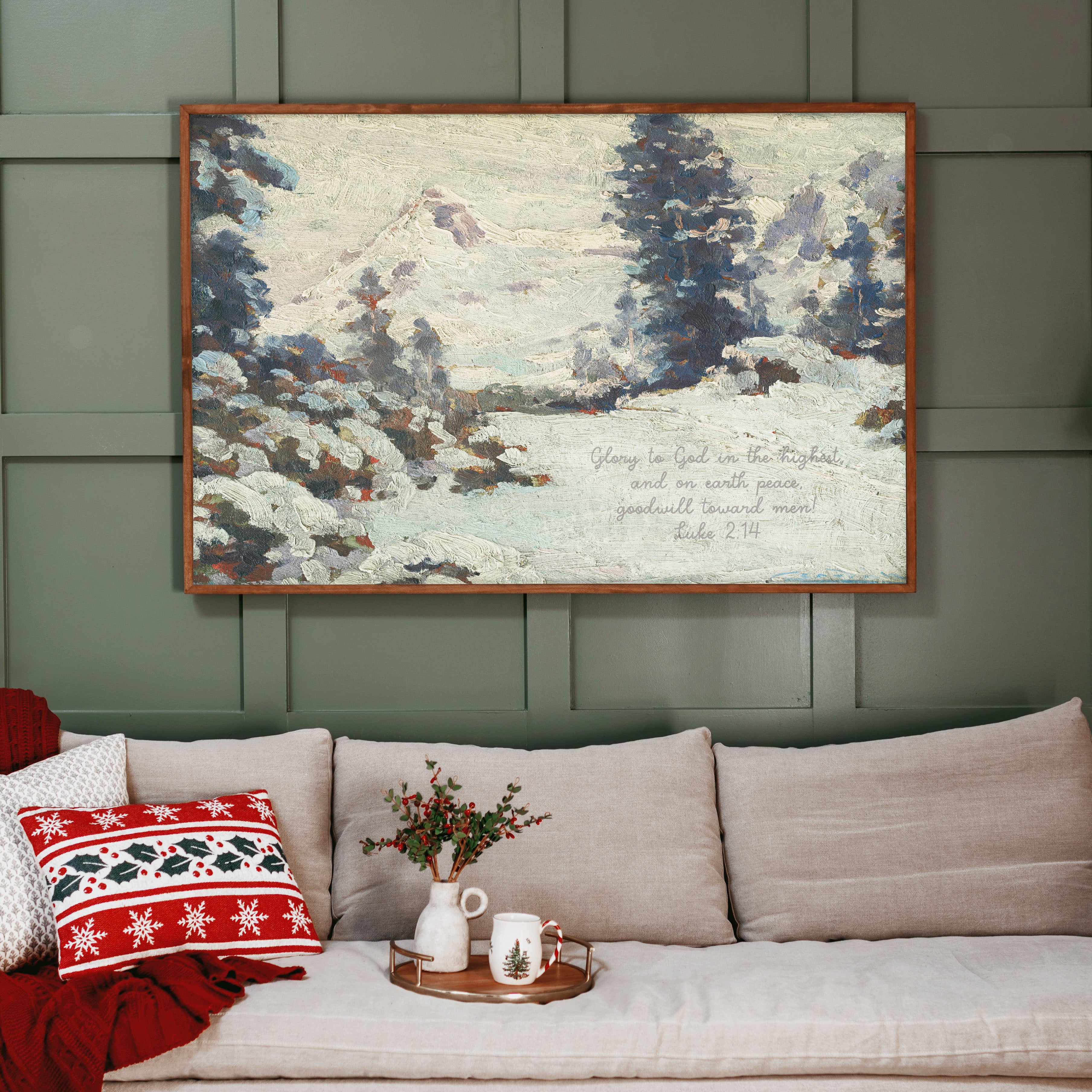 "Glory To God In The Highest" Framed Canvas | Horizontal | 703