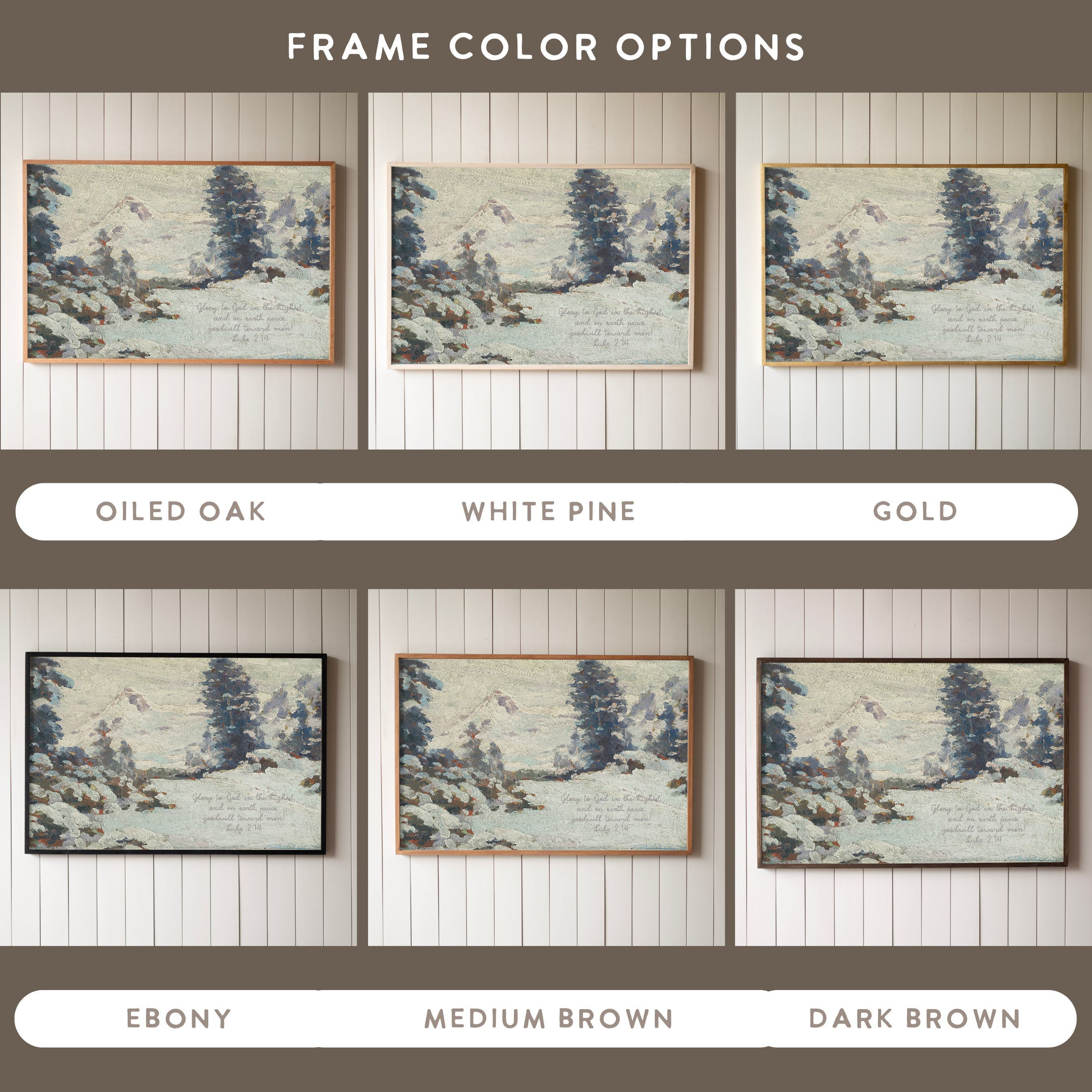 "Glory To God In The Highest" Framed Canvas | Horizontal | 703