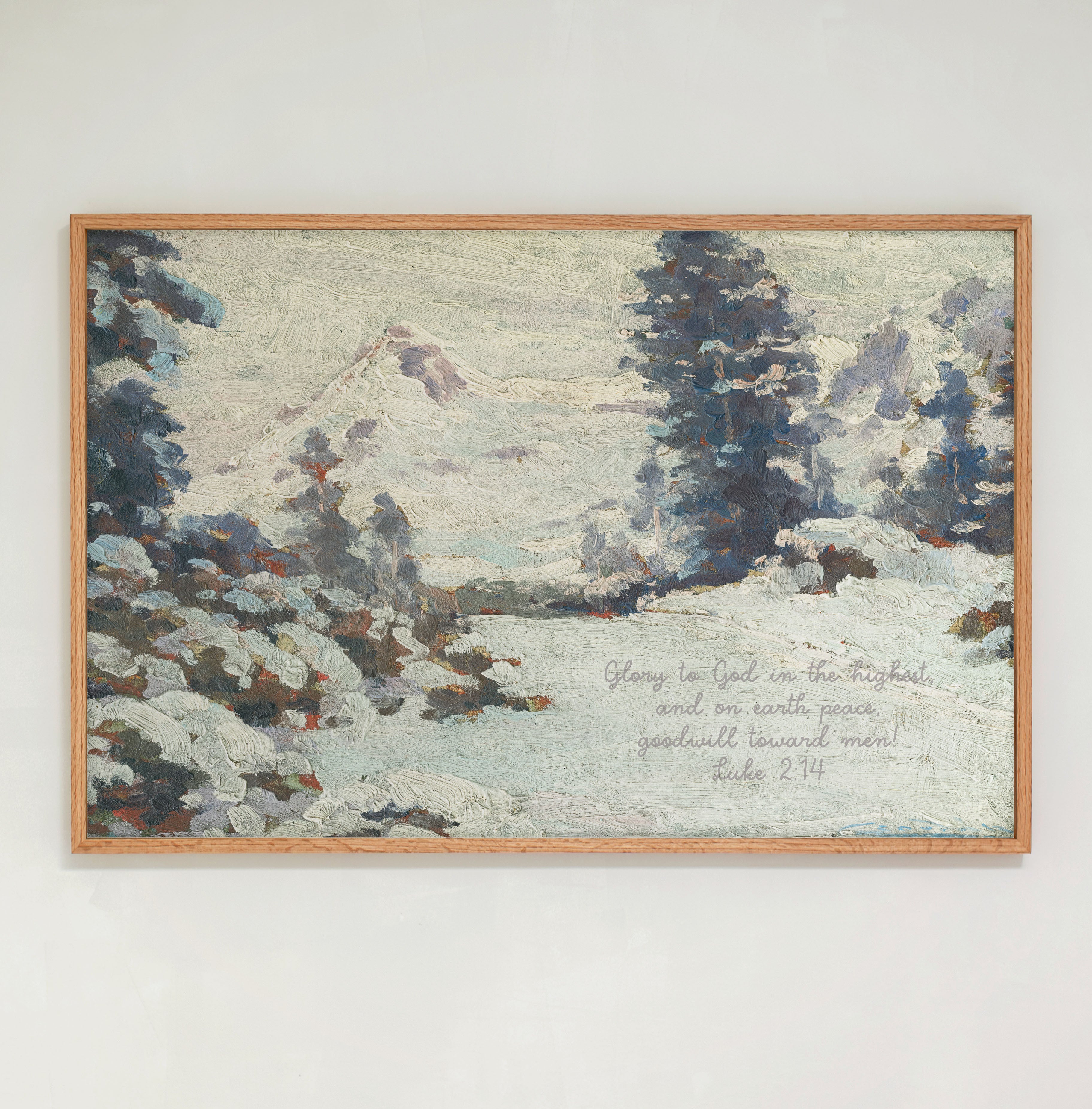 "Glory To God In The Highest" Framed Canvas | Horizontal | 703