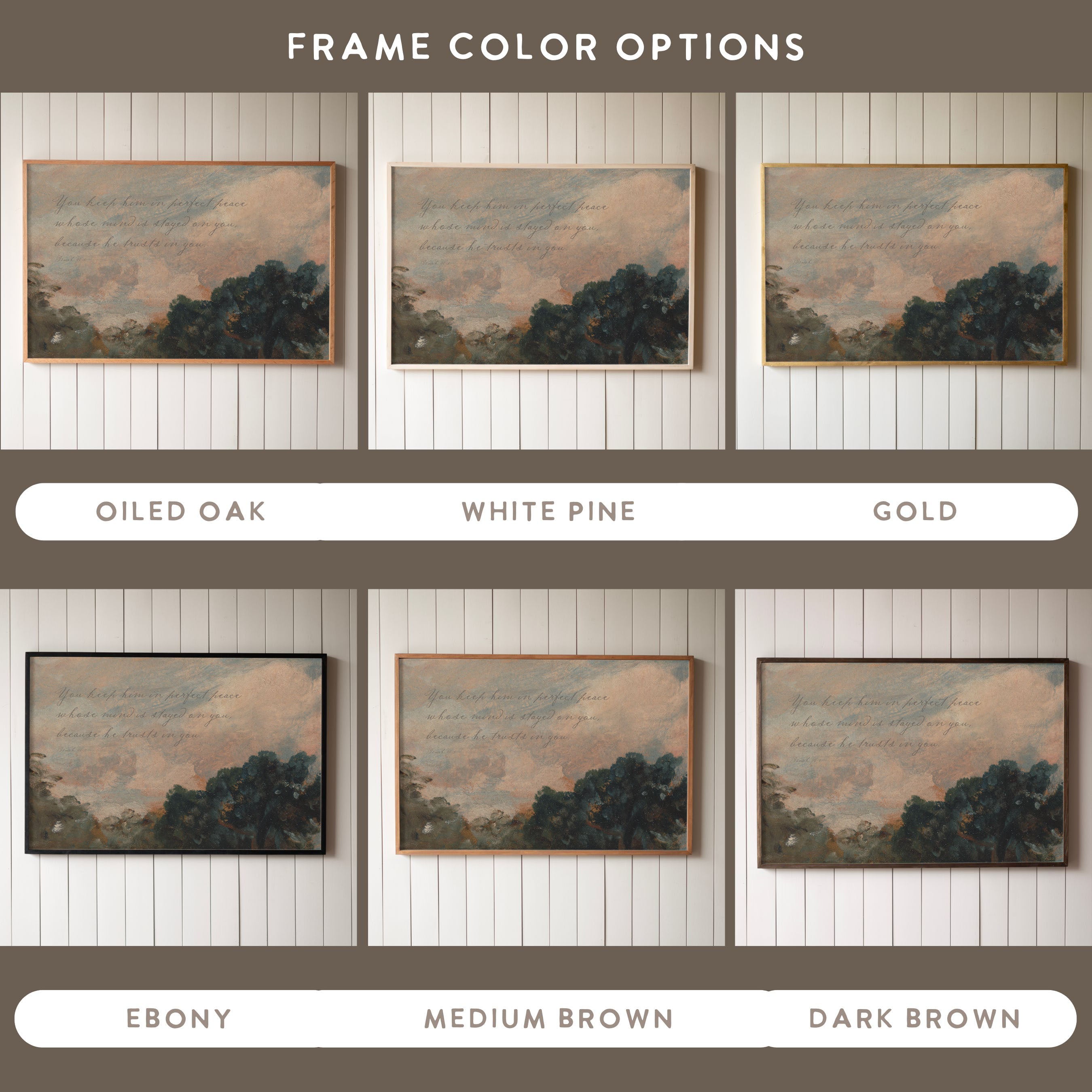 "You Keep Him In Perfect Peace..." Framed Canvas | Horizontal | 704