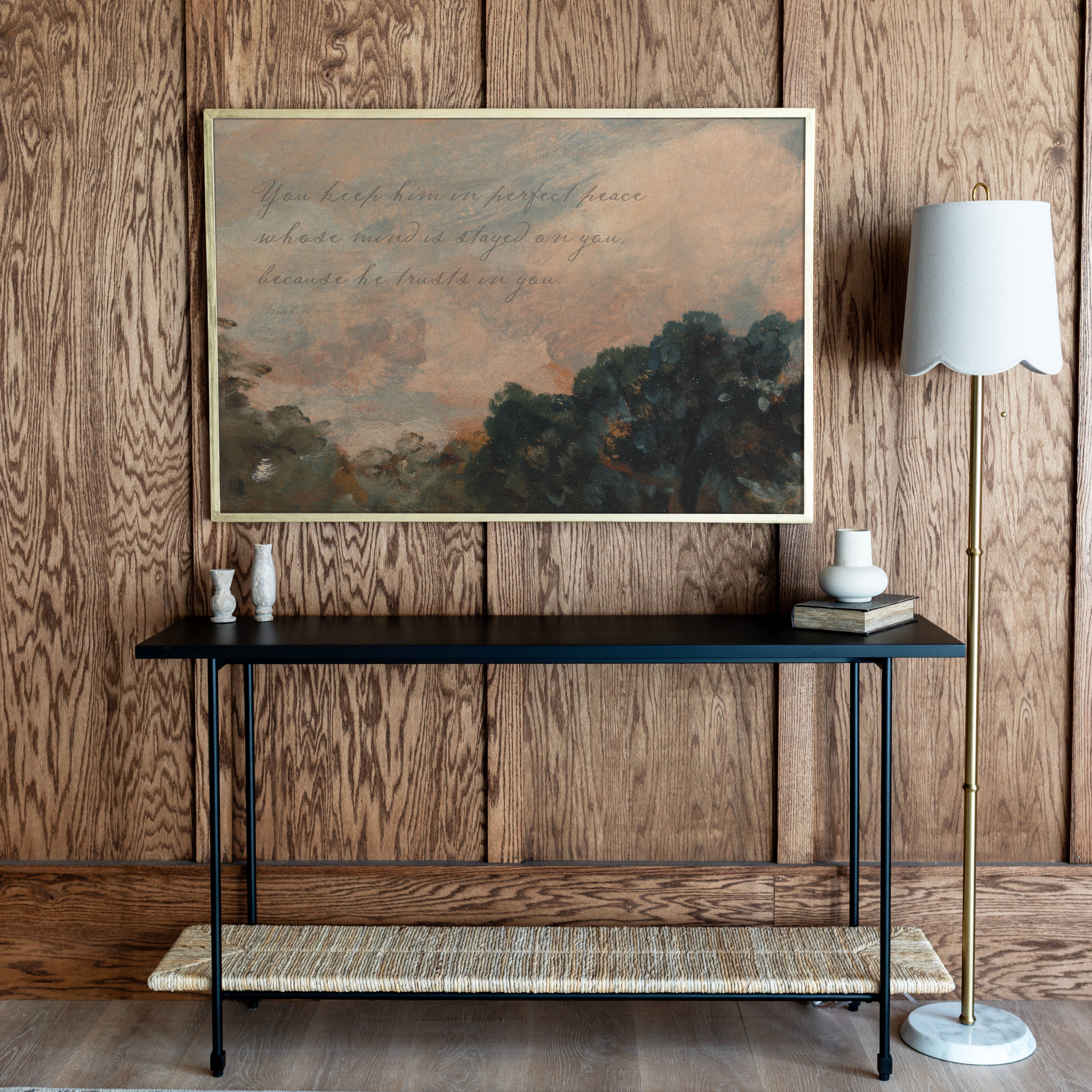 "You Keep Him In Perfect Peace..." Framed Canvas | Horizontal | 704