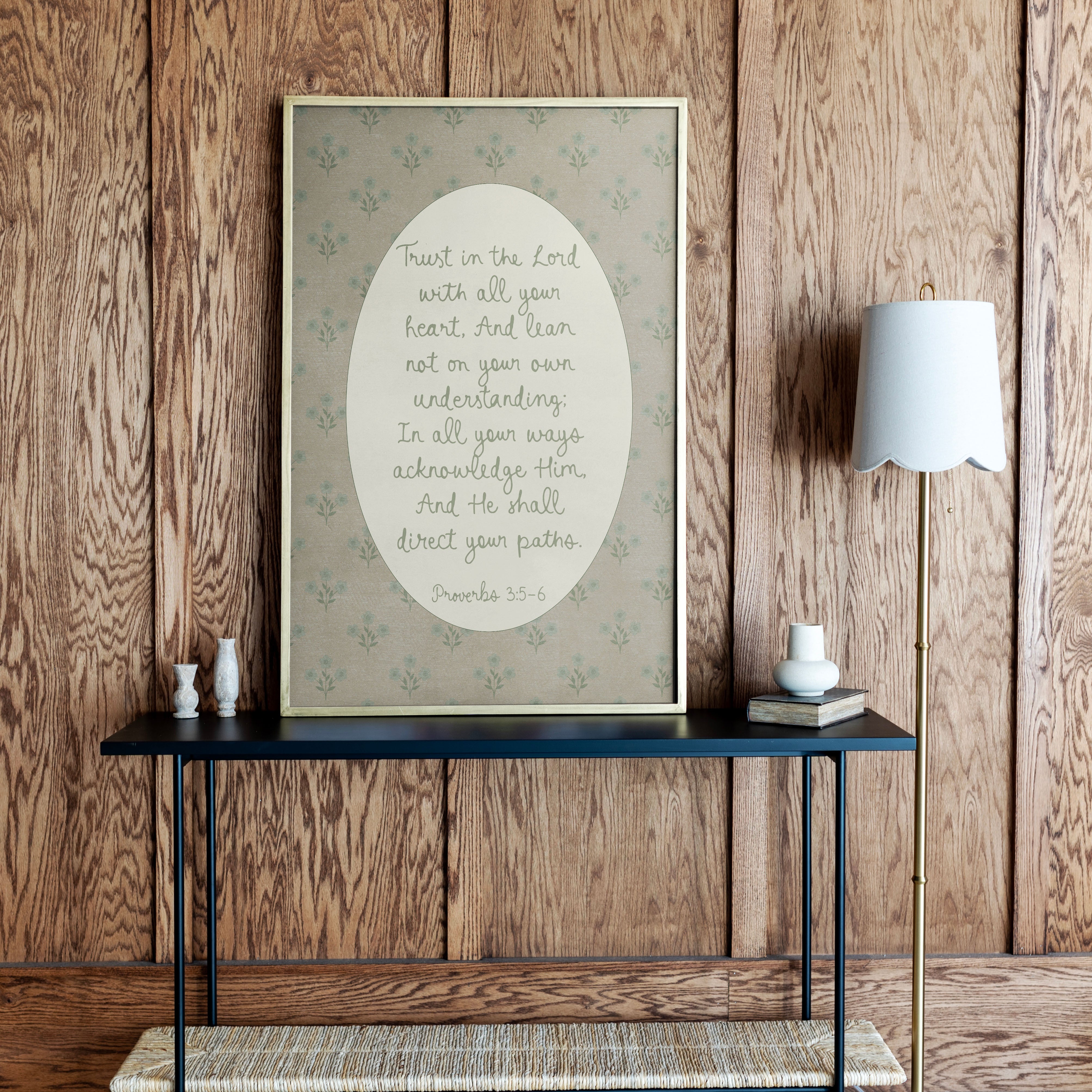 "Trust In The Lord" Framed Canvas | Vertical | 705