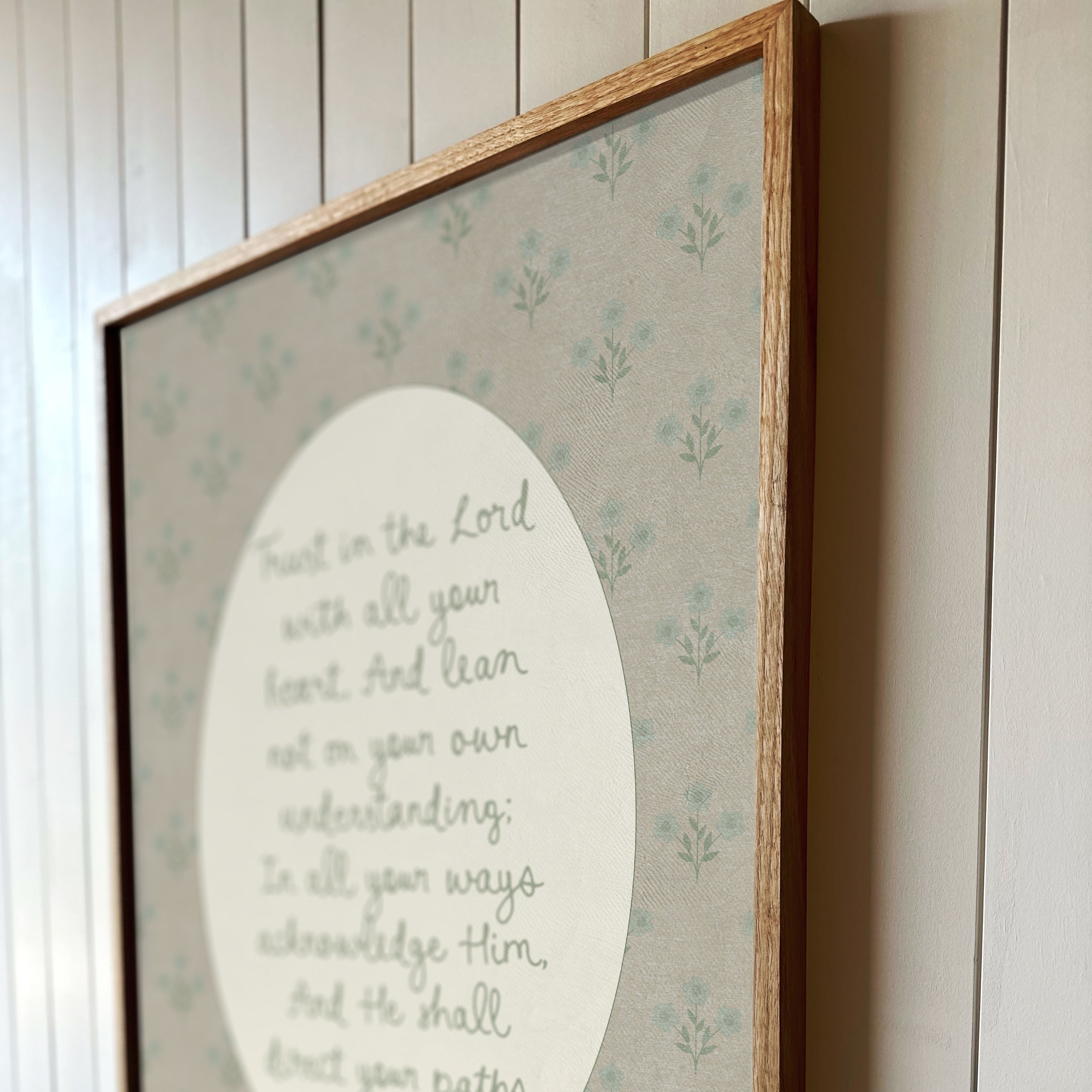 "Trust In The Lord" Framed Canvas | Vertical | 705