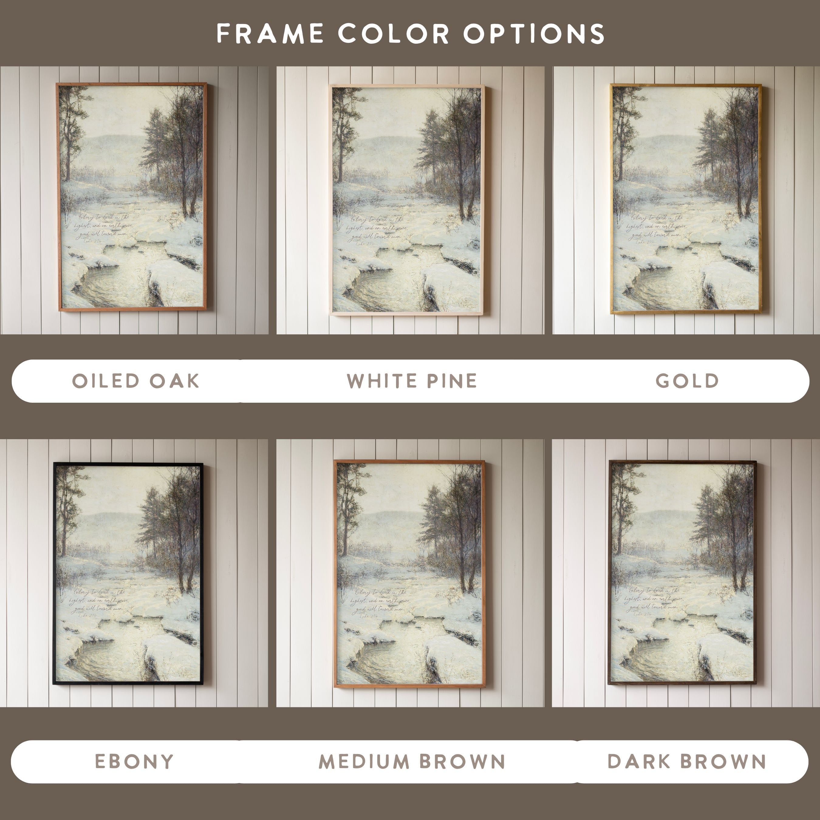 "Glory To God" Framed Canvas | Vertical | 710