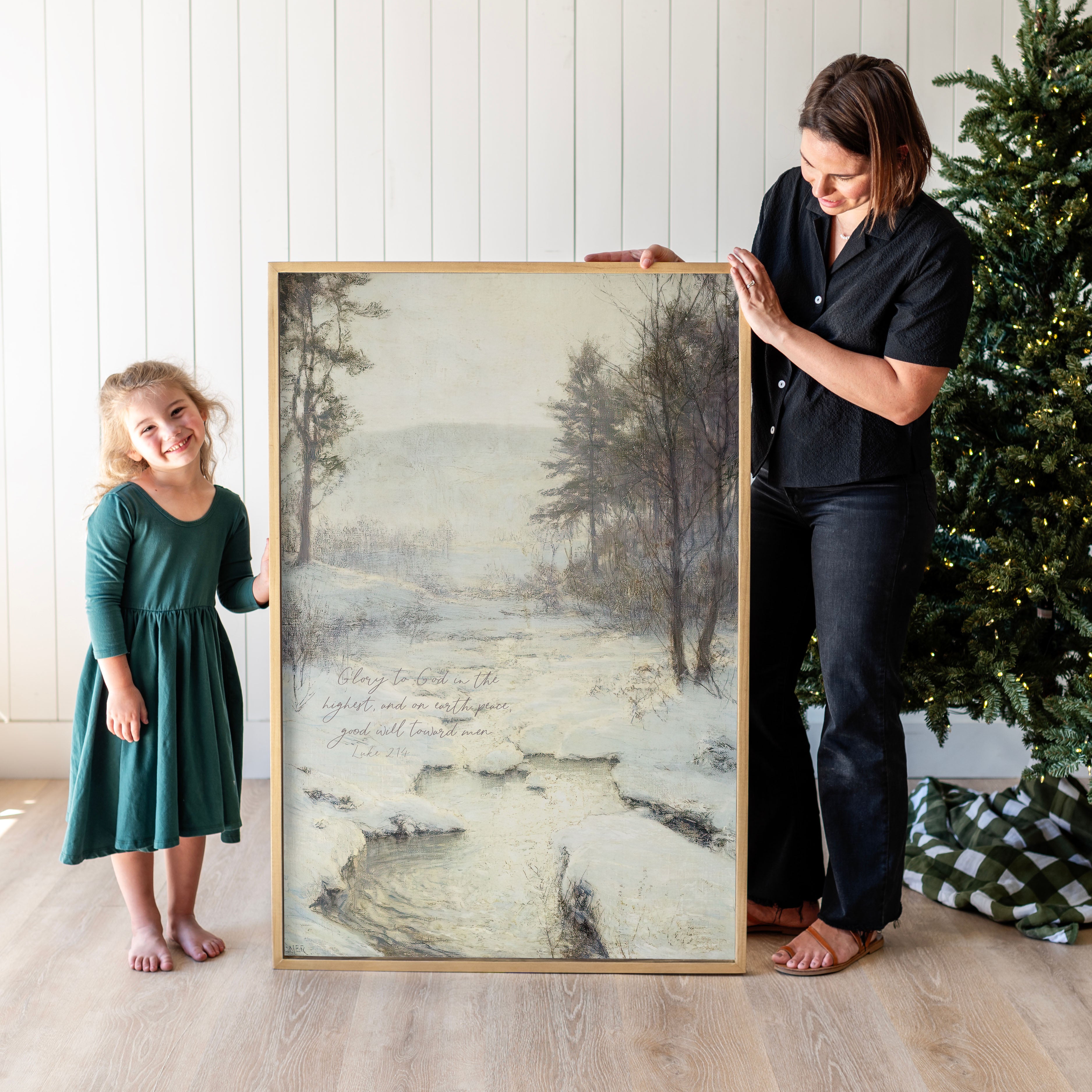 "Glory To God" Framed Canvas | Vertical | 710