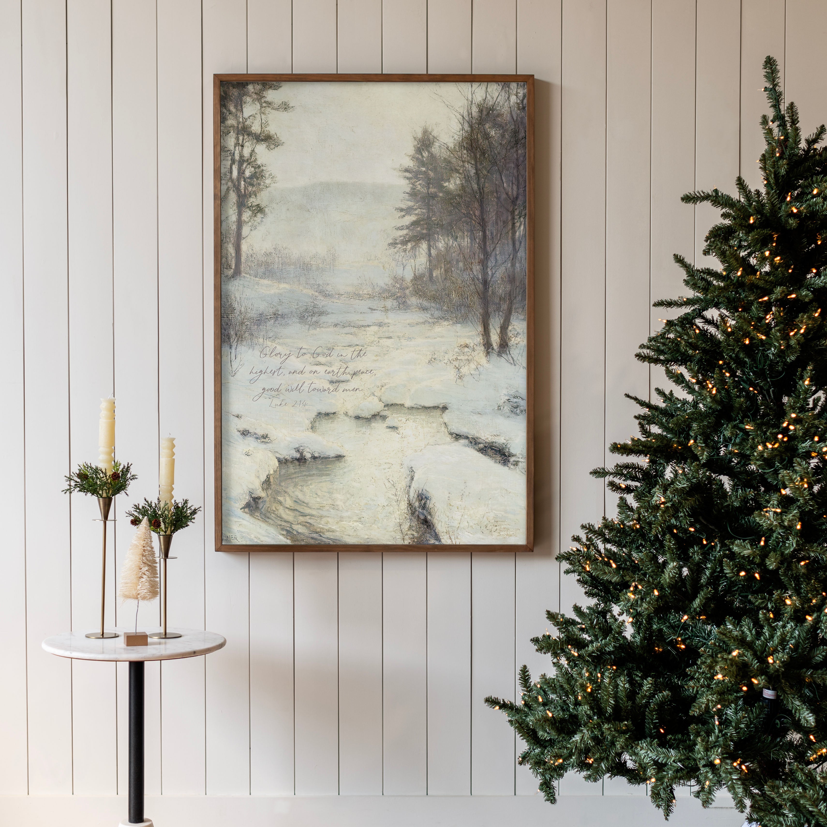 "Glory To God" Framed Canvas | Vertical | 710