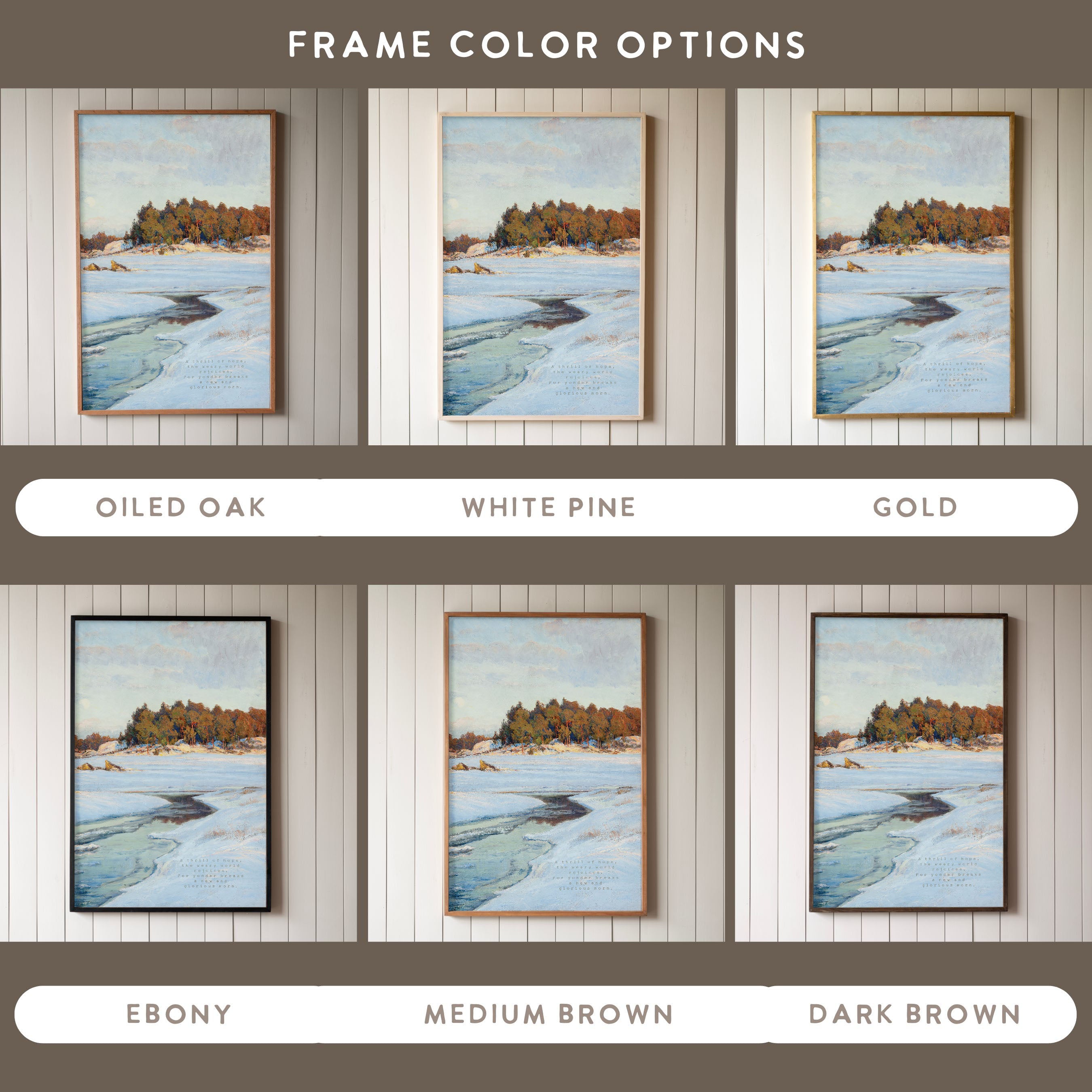 "A Thrill Of Hope" Framed Canvas | Vertical | 711