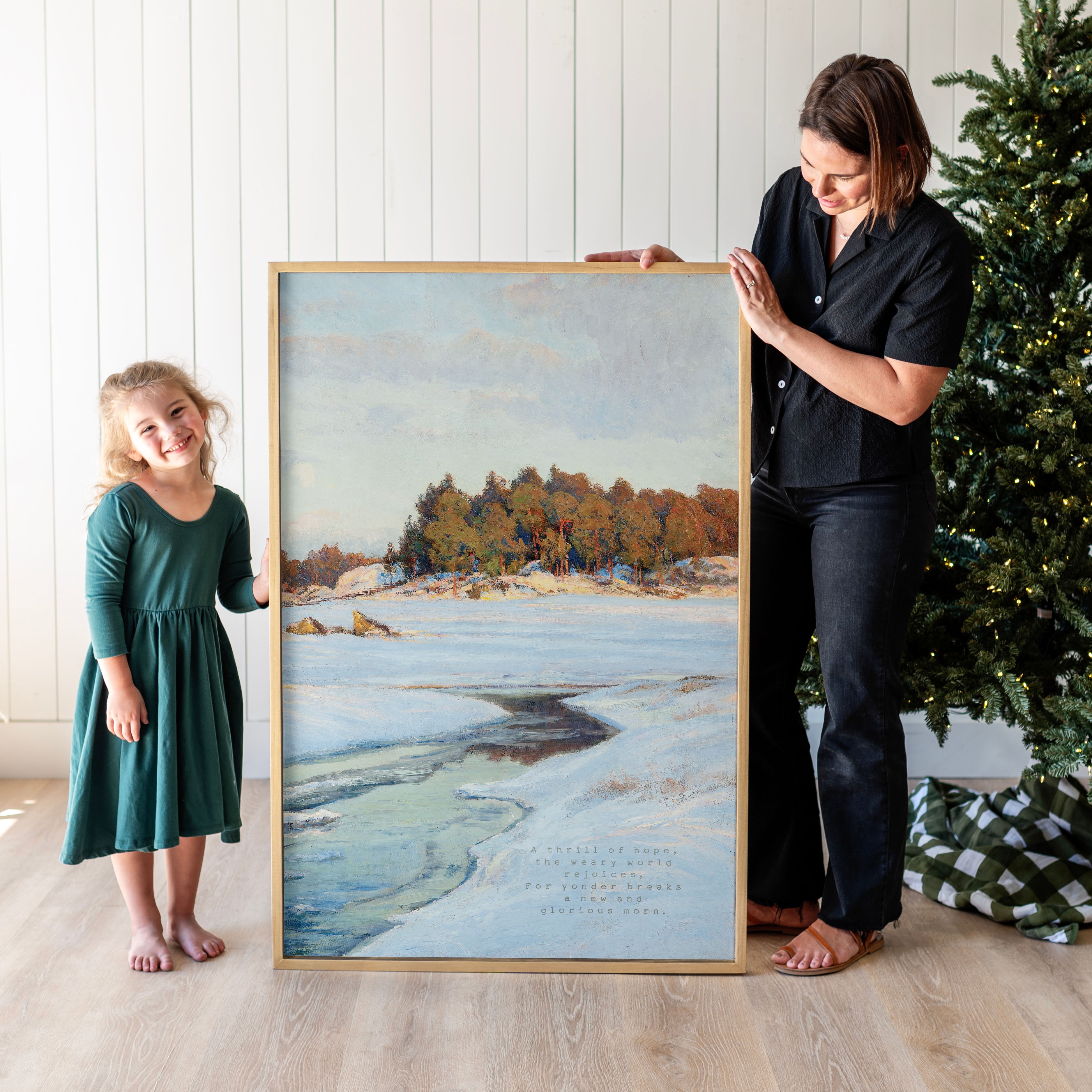 "A Thrill Of Hope" Framed Canvas | Vertical | 711