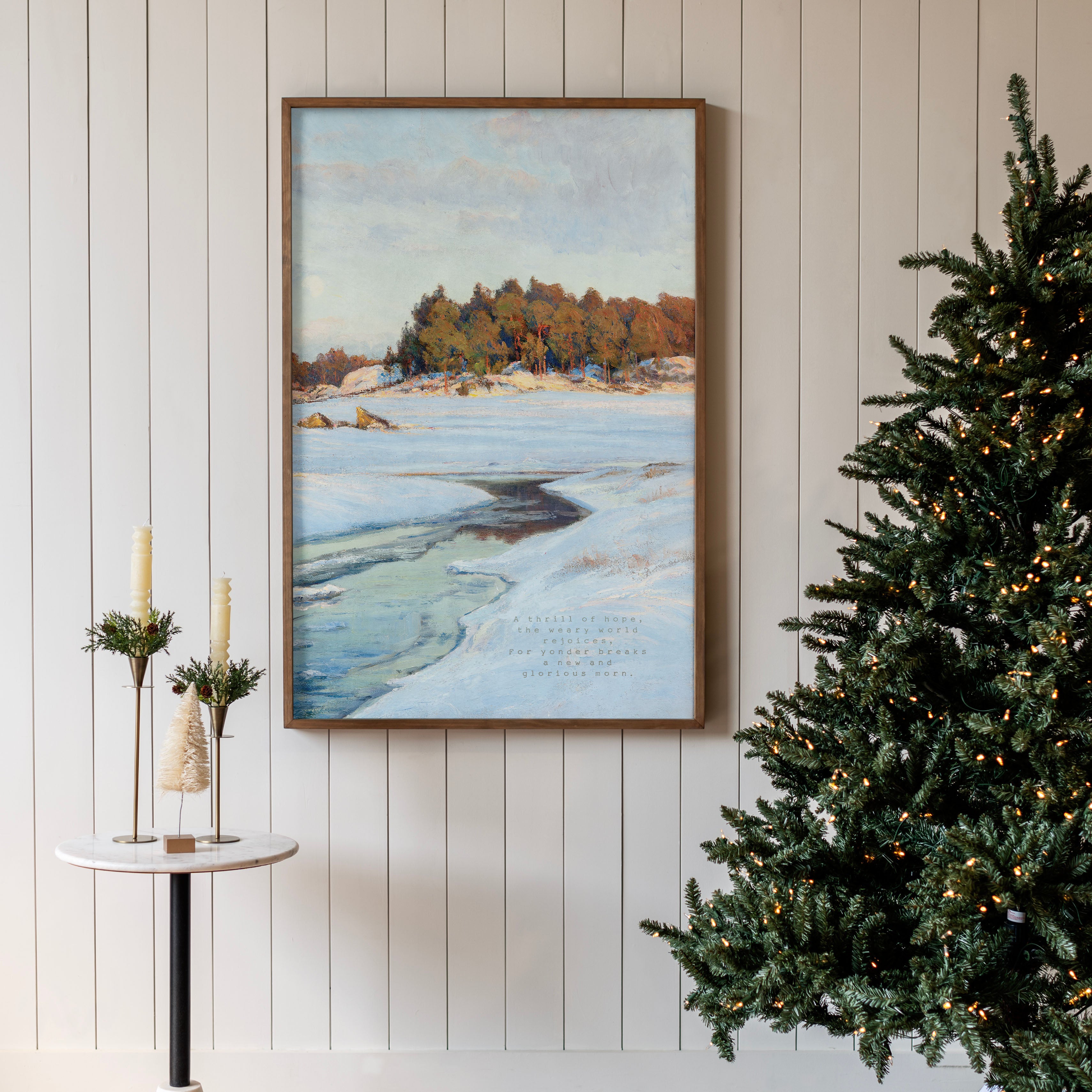 "A Thrill Of Hope" Framed Canvas | Vertical | 711