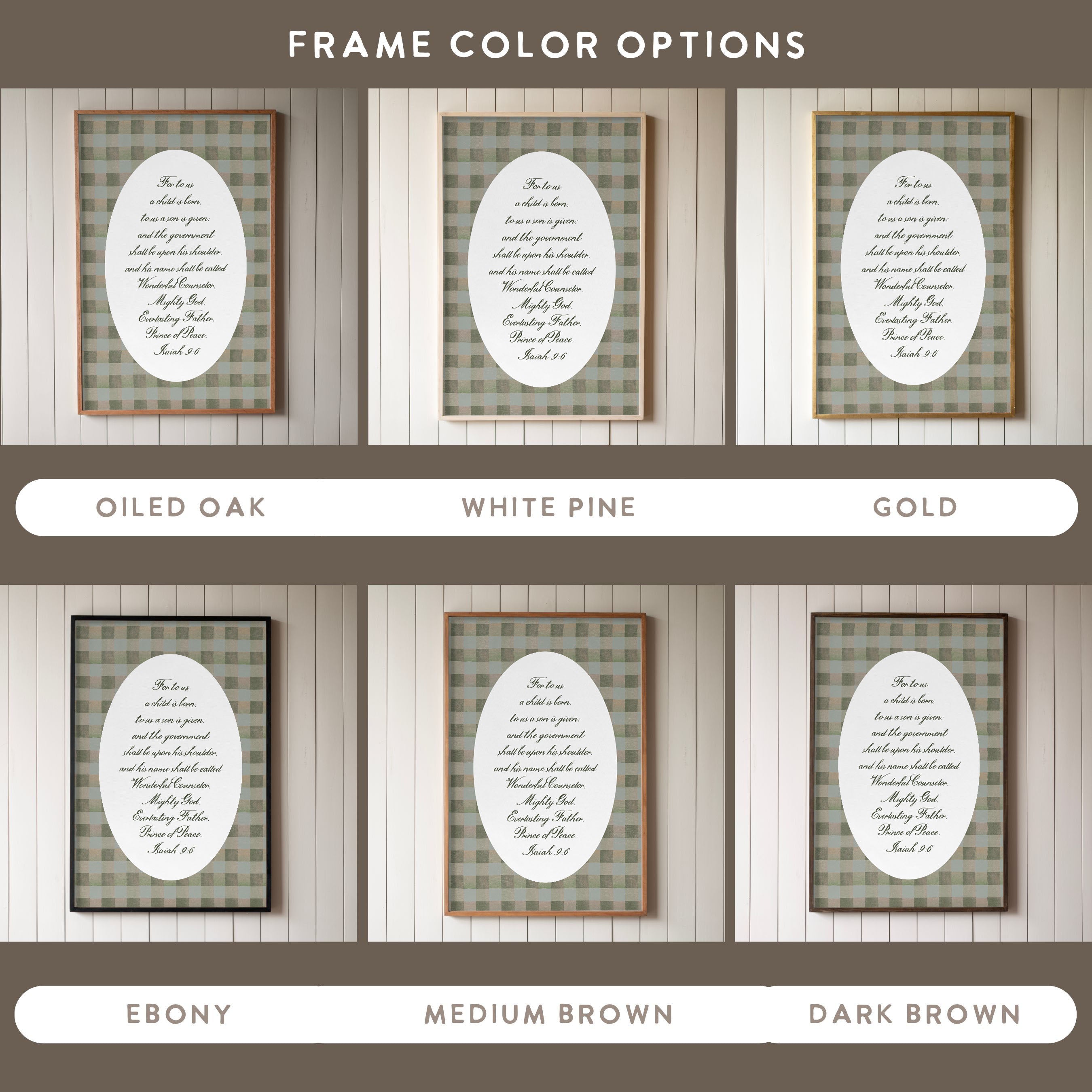 "For To Us A Child Is Born" Framed Canvas | Vertical | 713