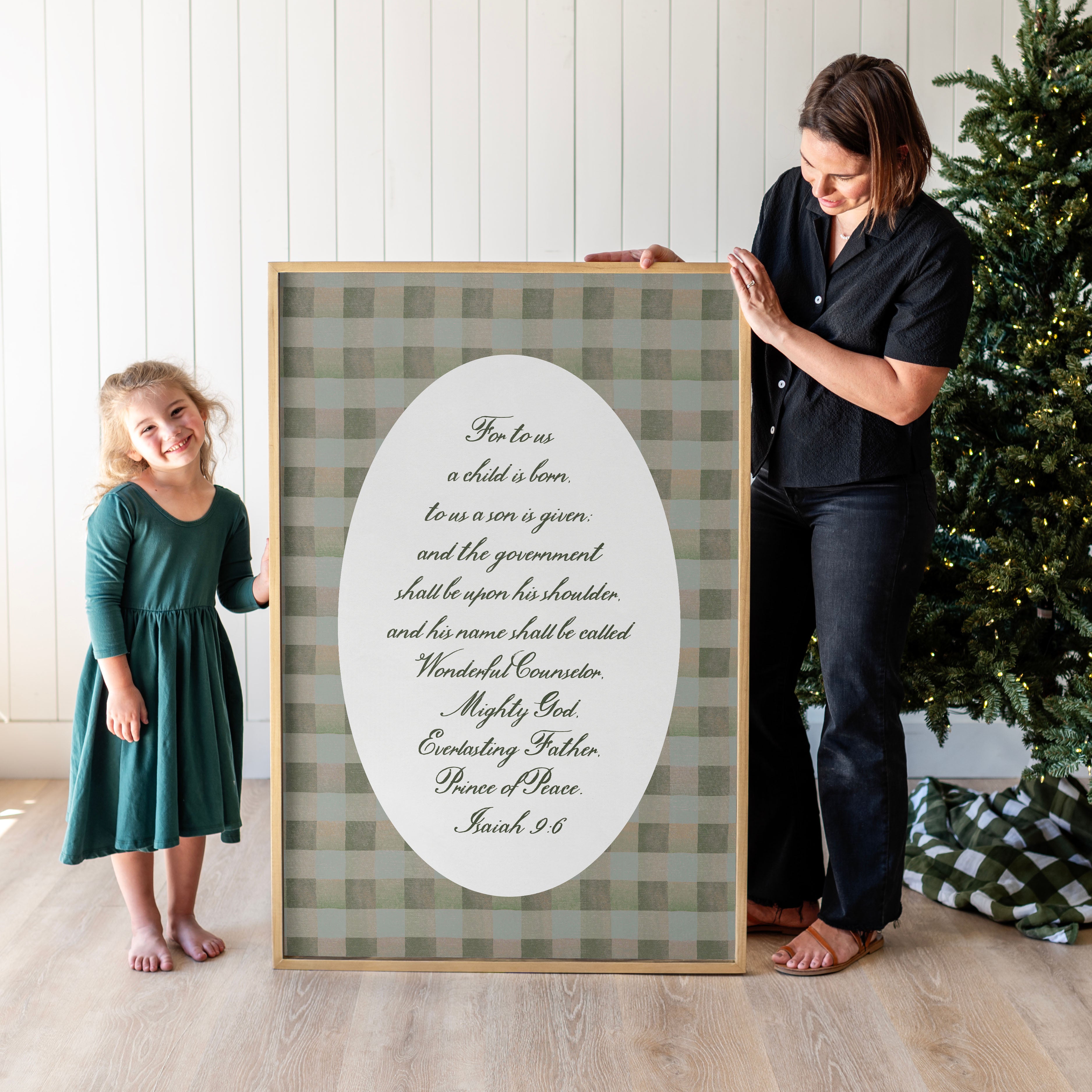 "For To Us A Child Is Born" Framed Canvas | Vertical | 713