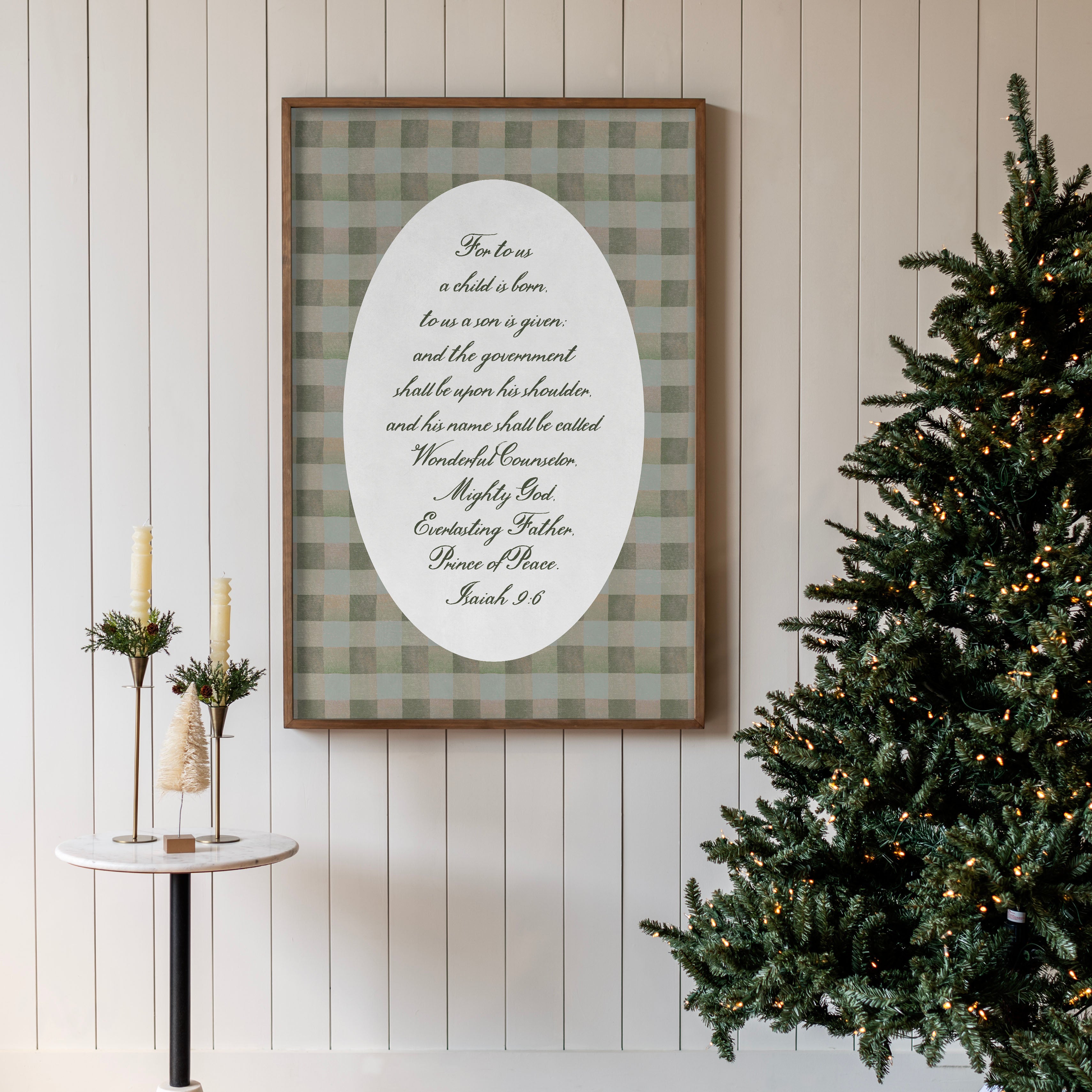 "For To Us A Child Is Born" Framed Canvas | Vertical | 713