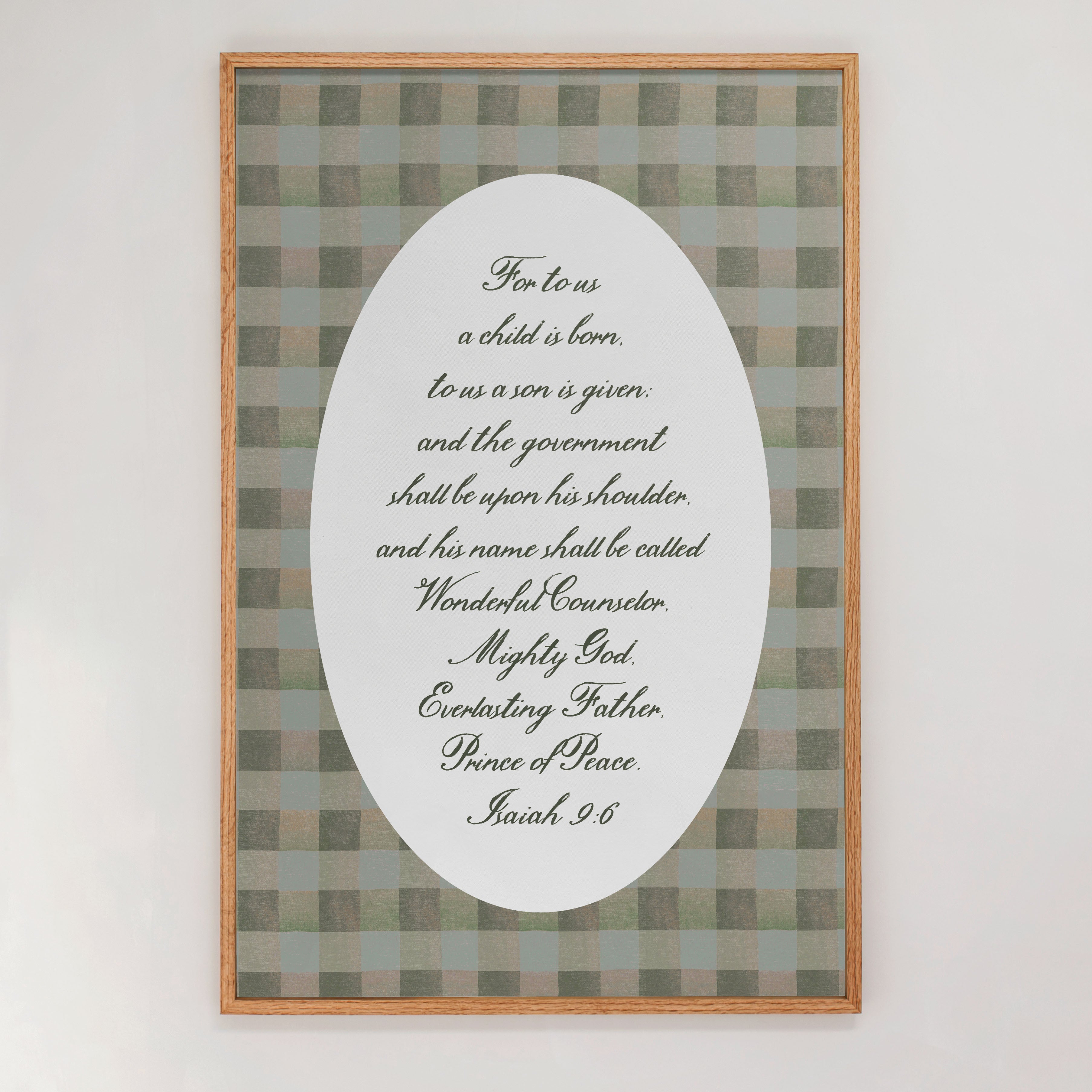 "For To Us A Child Is Born" Framed Canvas | Vertical | 713