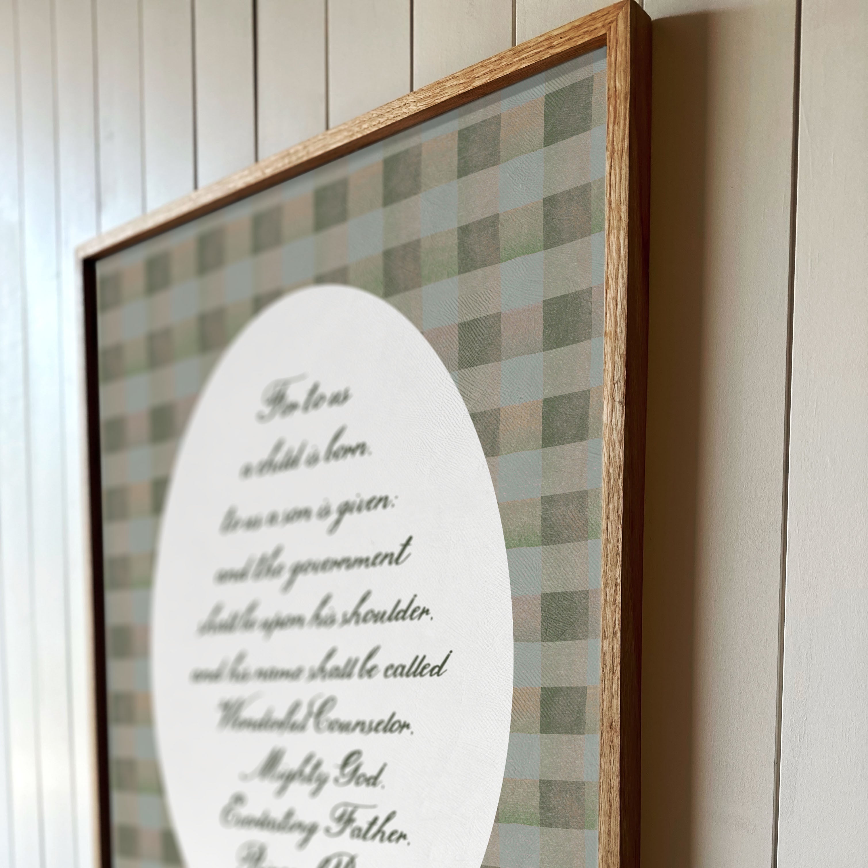 "For To Us A Child Is Born" Framed Canvas | Vertical | 713