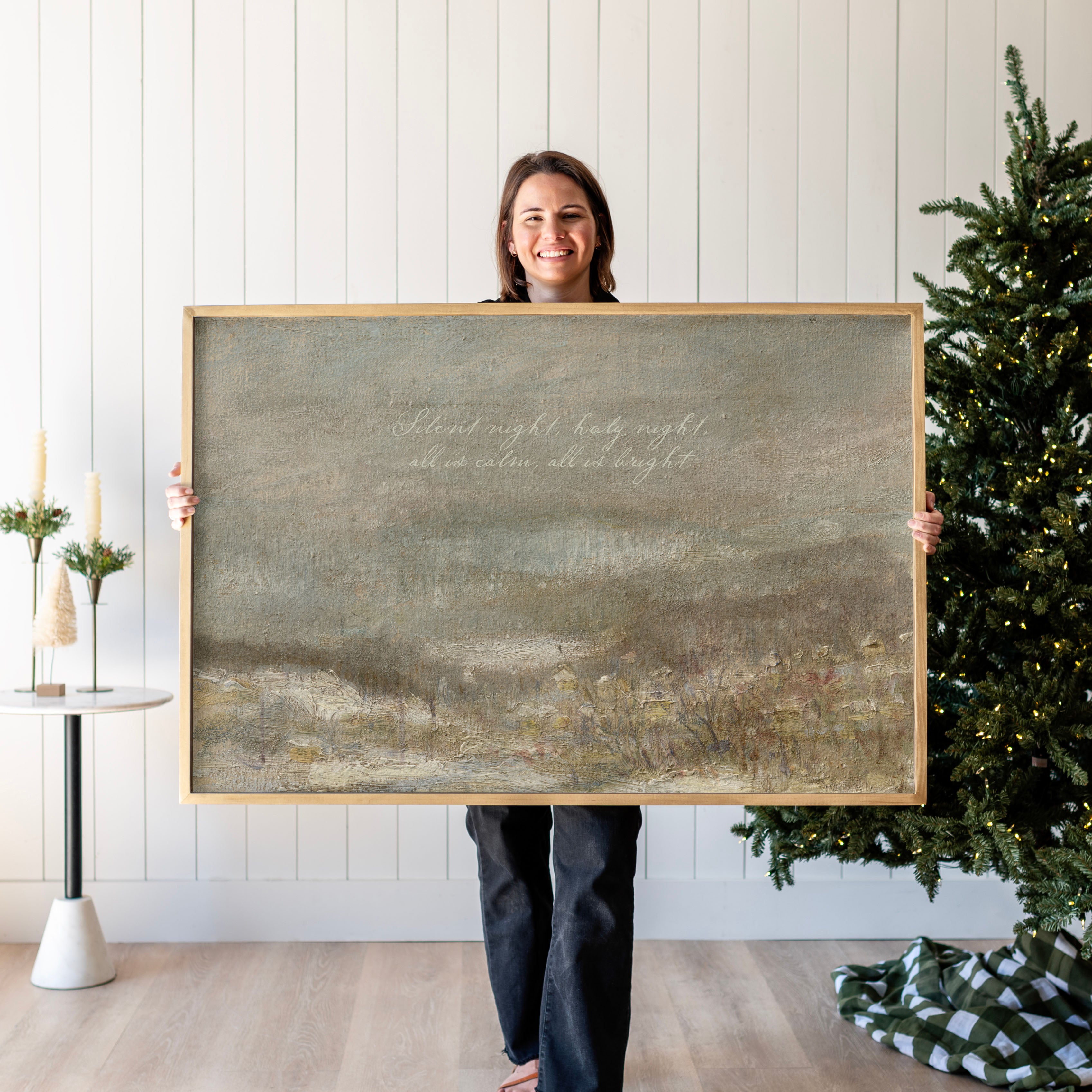 "Silent Night, Holy Night" Framed Canvas | Horizontal | 715