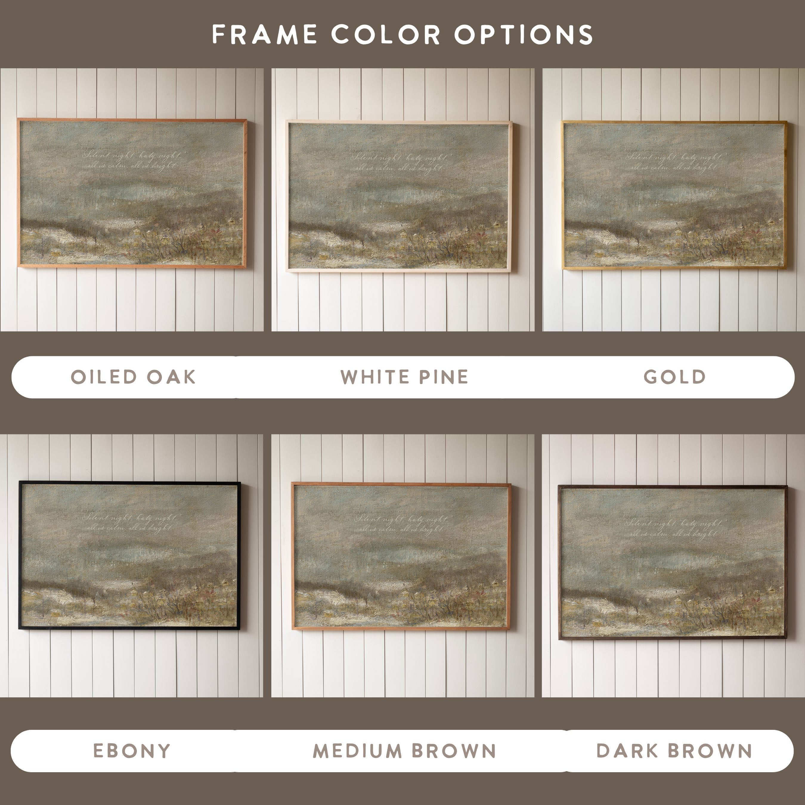 "Silent Night, Holy Night" Framed Canvas | Horizontal | 715