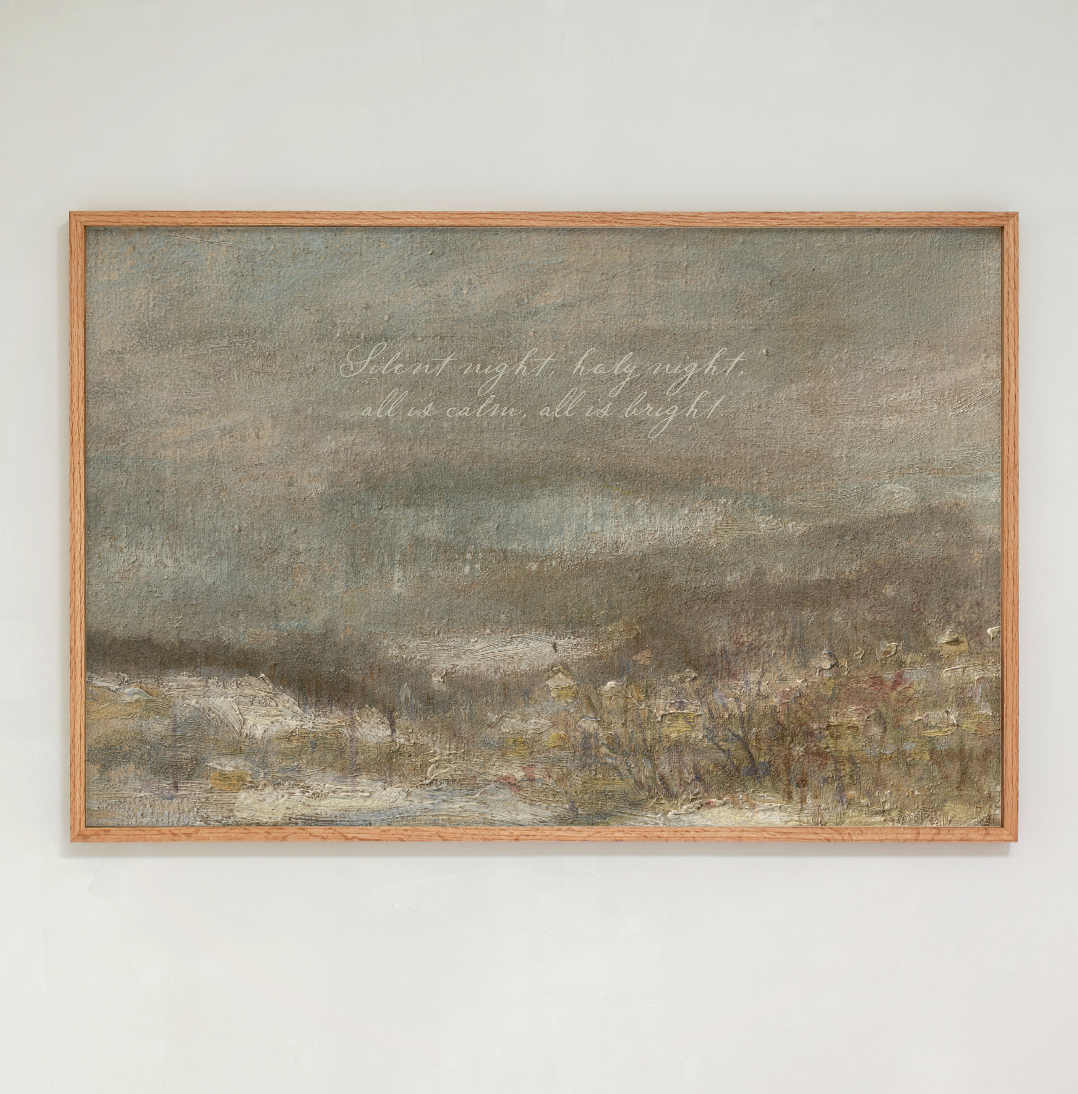 "Silent Night, Holy Night" Framed Canvas | Horizontal | 715