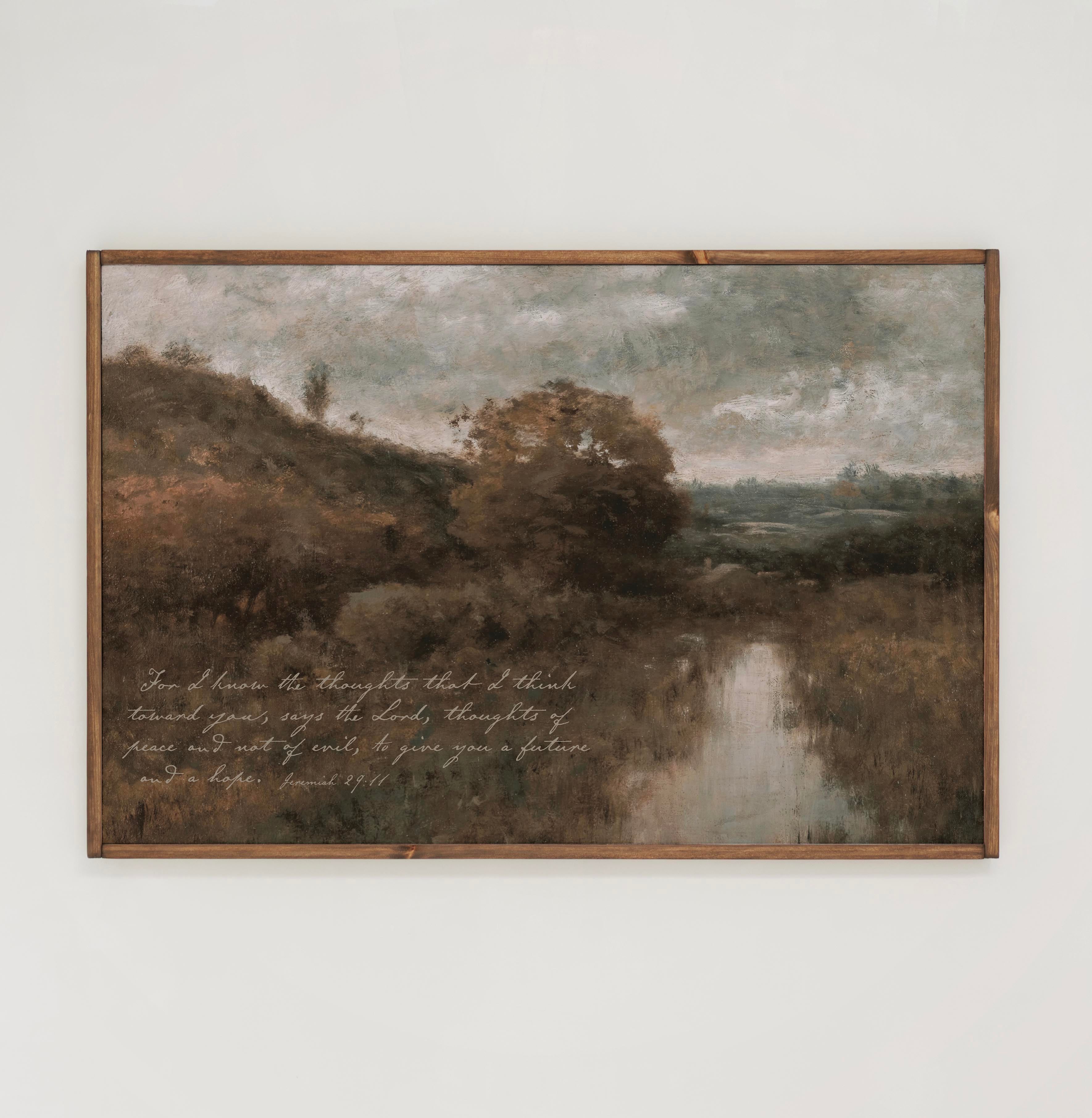 "For I Know" Framed Canvas | Horizontal | 716