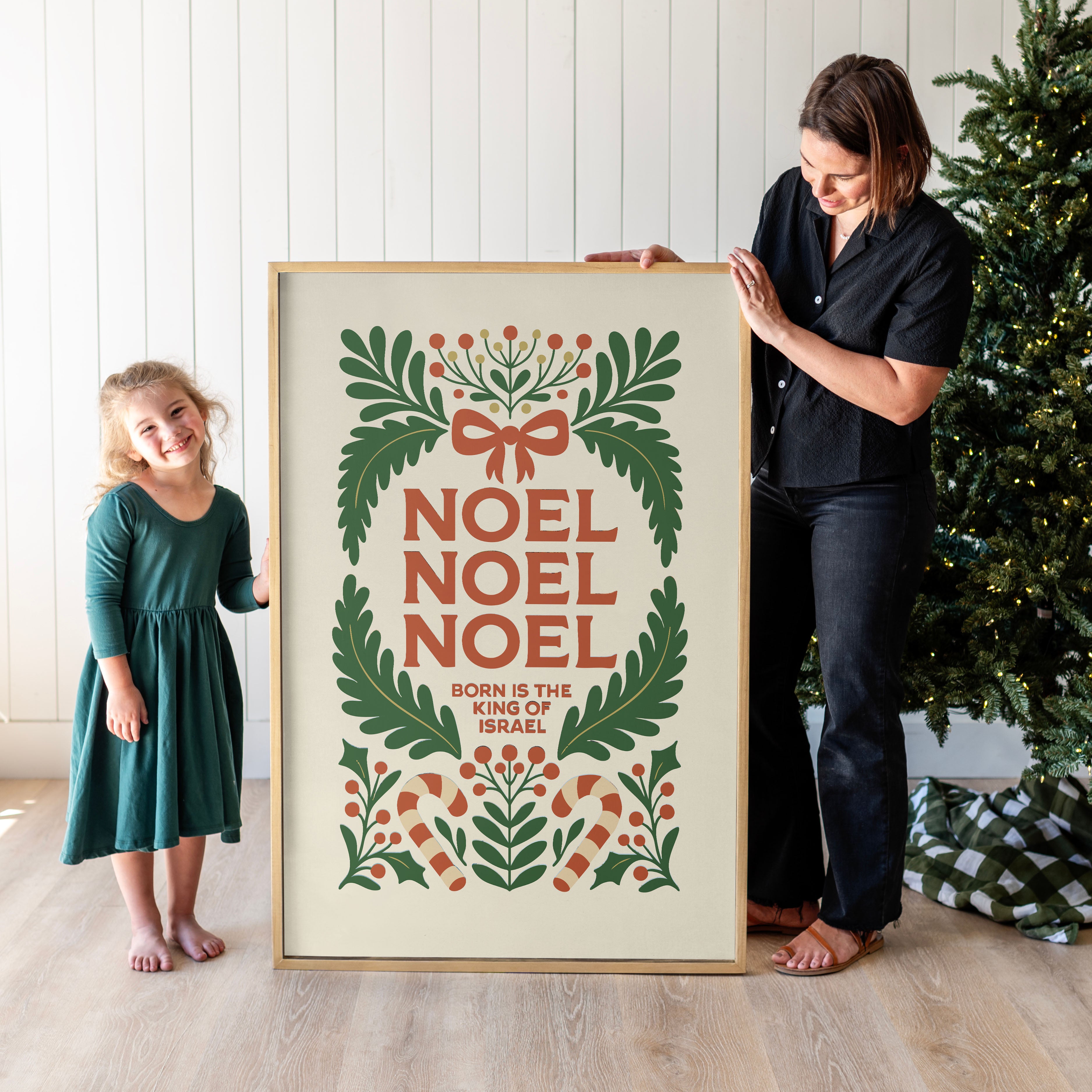 "Noel Noel Noel" Framed Canvas | Vertical | 717