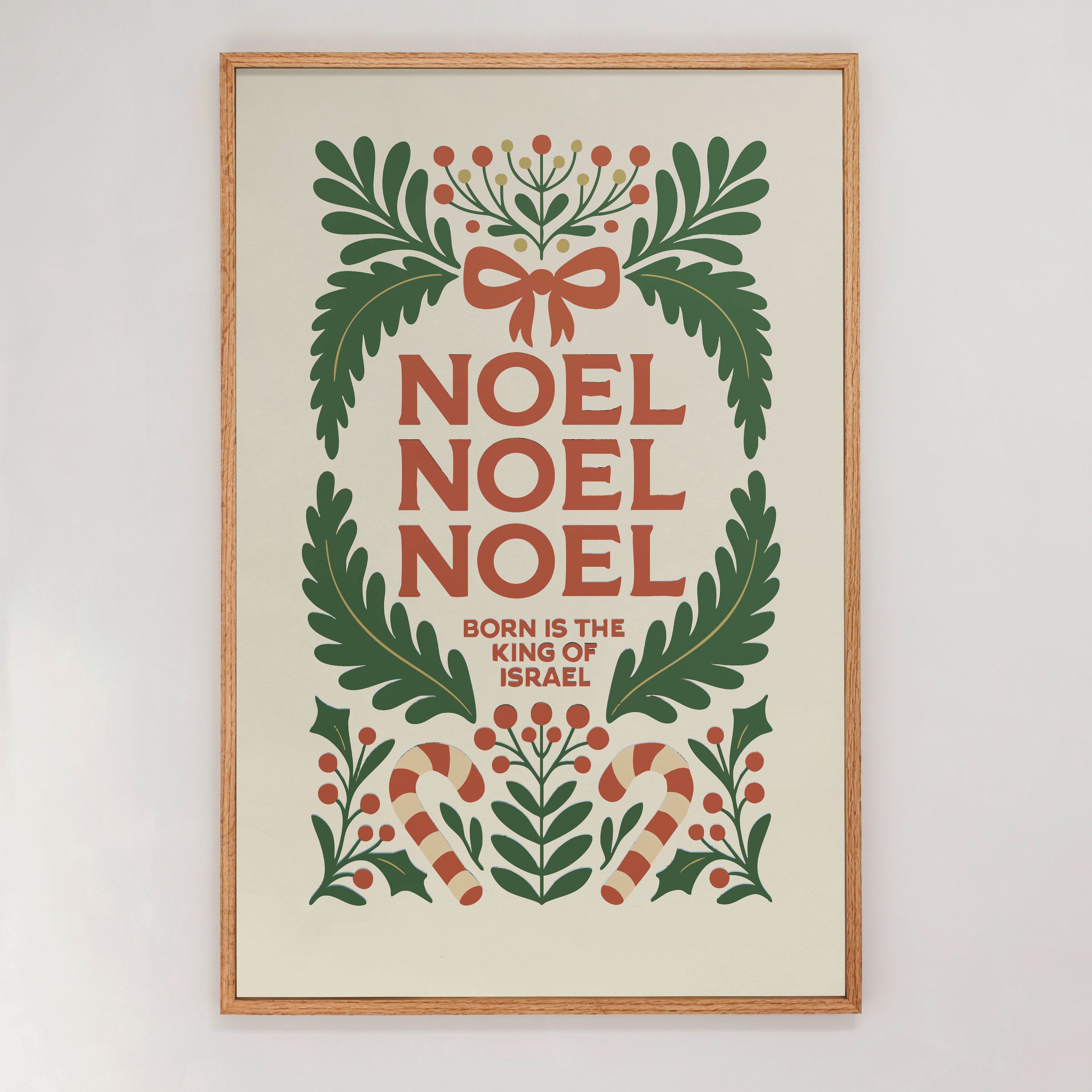 "Noel Noel Noel" Framed Canvas | Vertical | 717