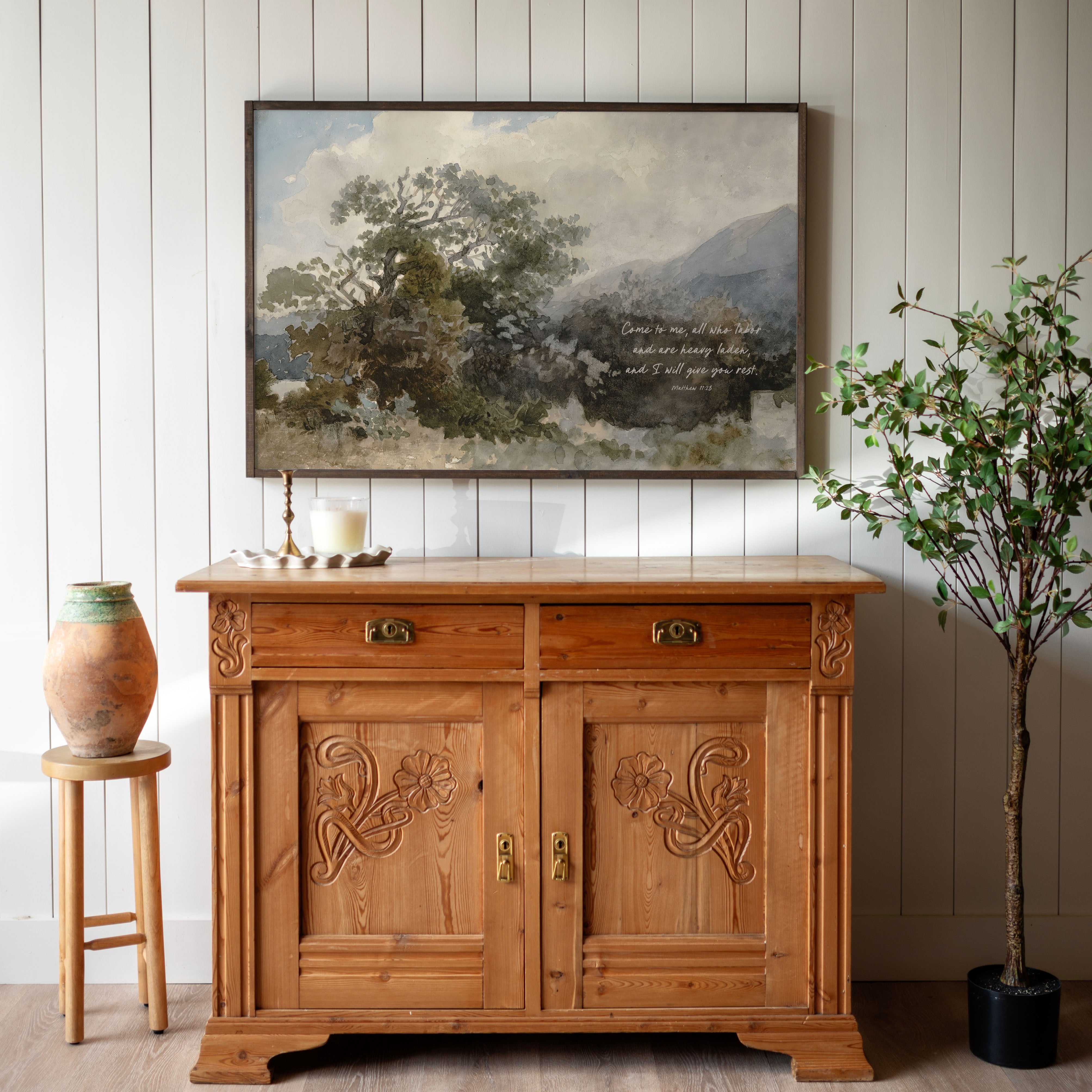 I Will Give You Rest | Framed Wooden Art - Horizontal | 719