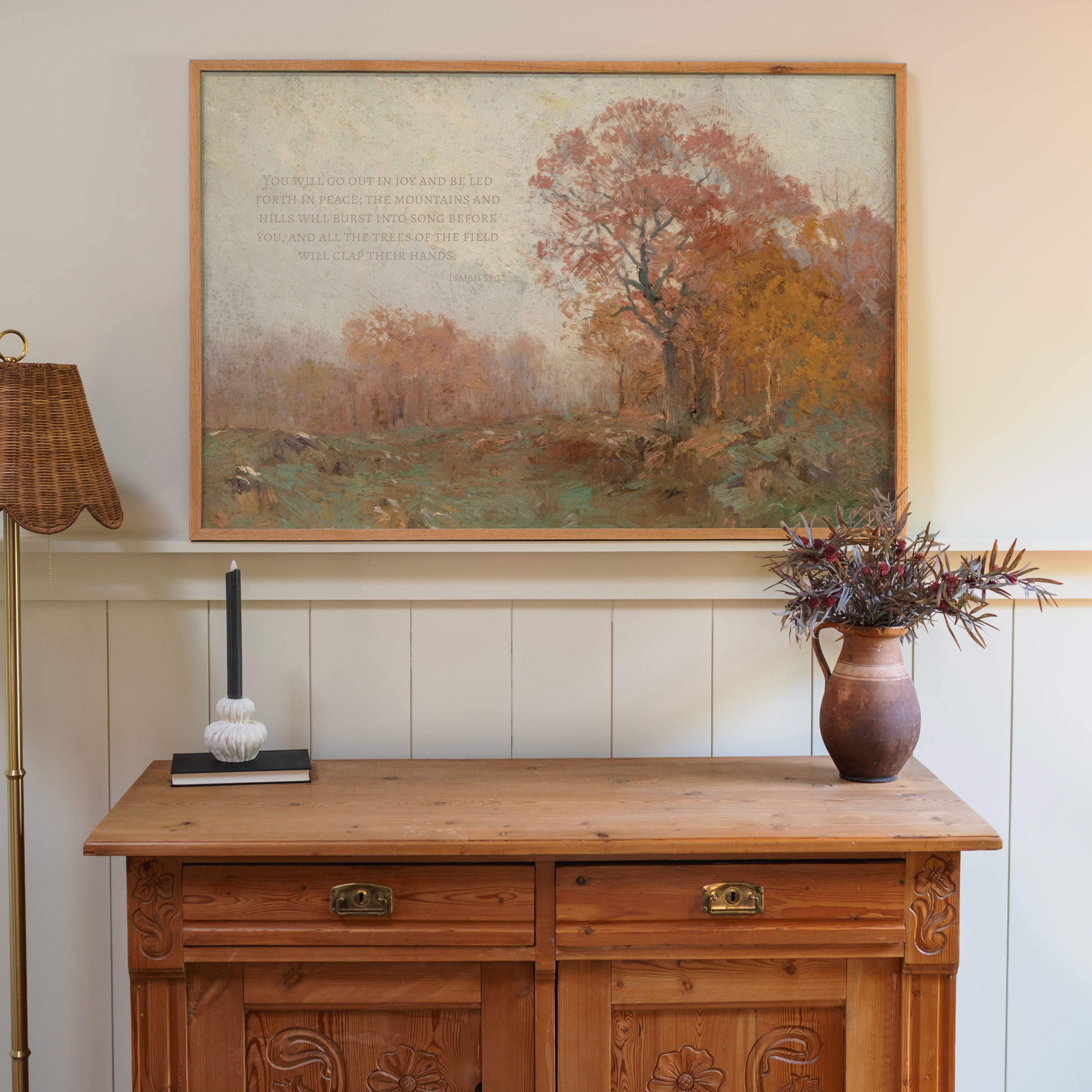 "The Trees Of The Field Will Clap Their Hands" Framed Canvas | Horizontal | 722