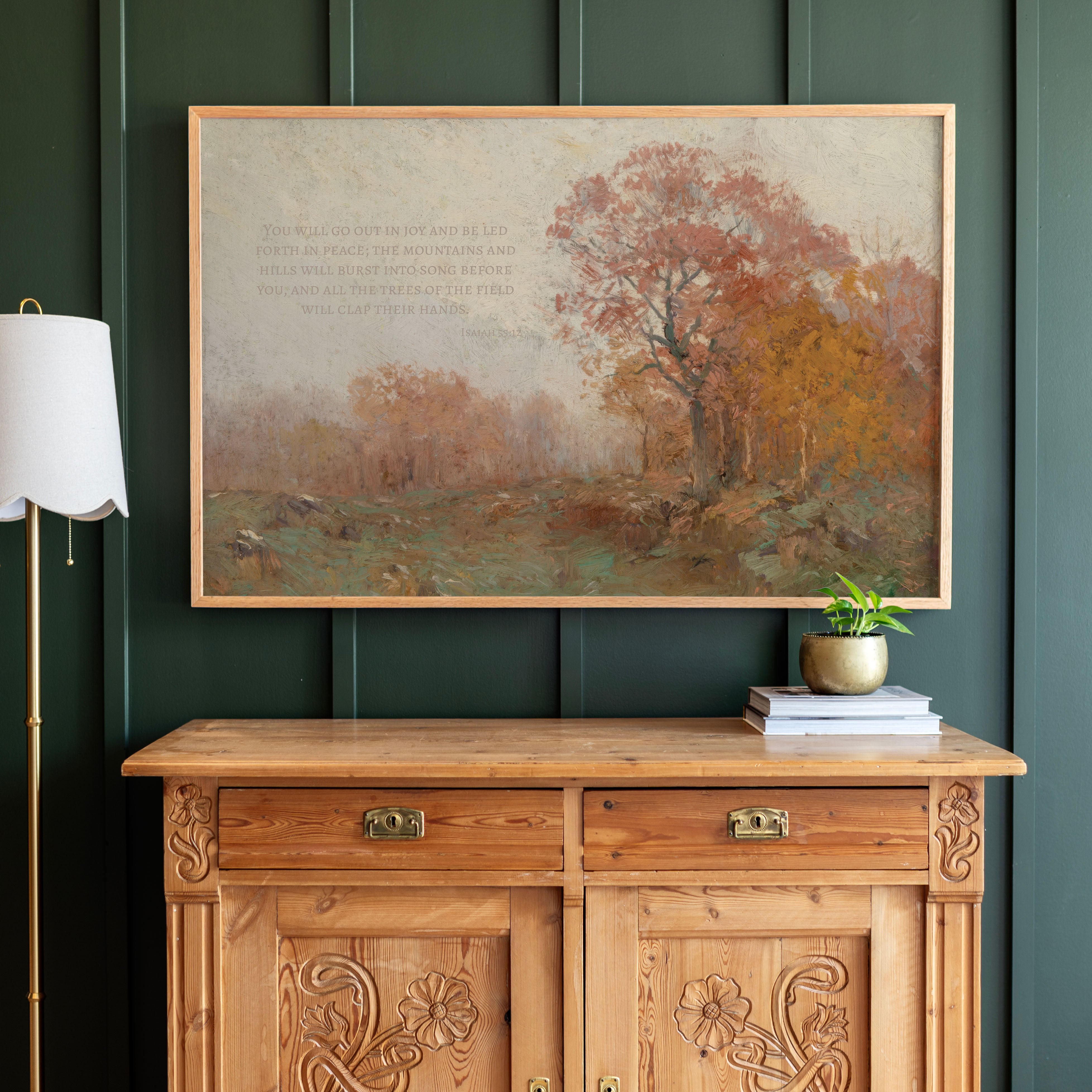 "The Trees Of The Field Will Clap Their Hands" Framed Canvas | Horizontal | 722