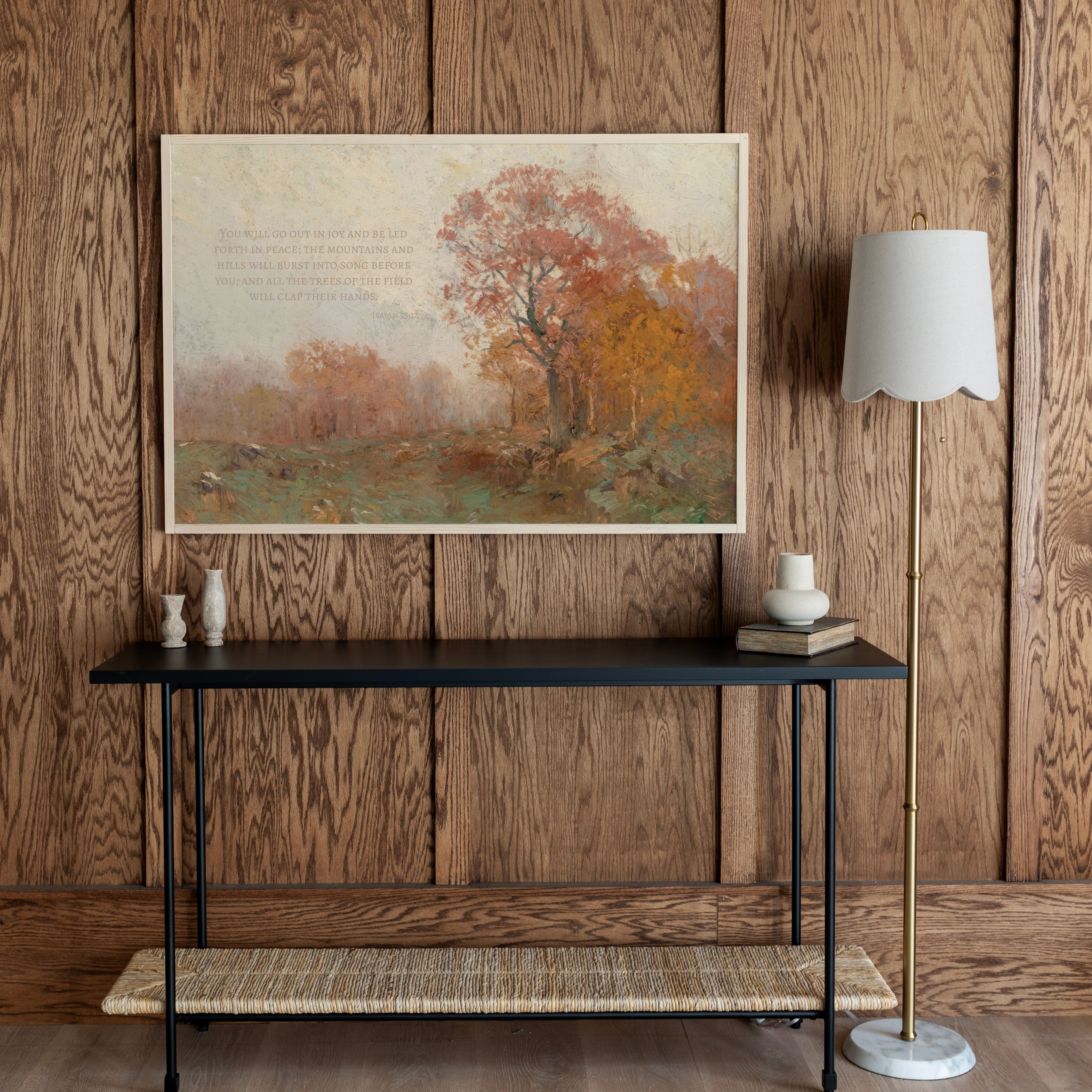 The Trees Of The Field Will Clap Their Hands | Framed Wooden Art - Horizontal | 722