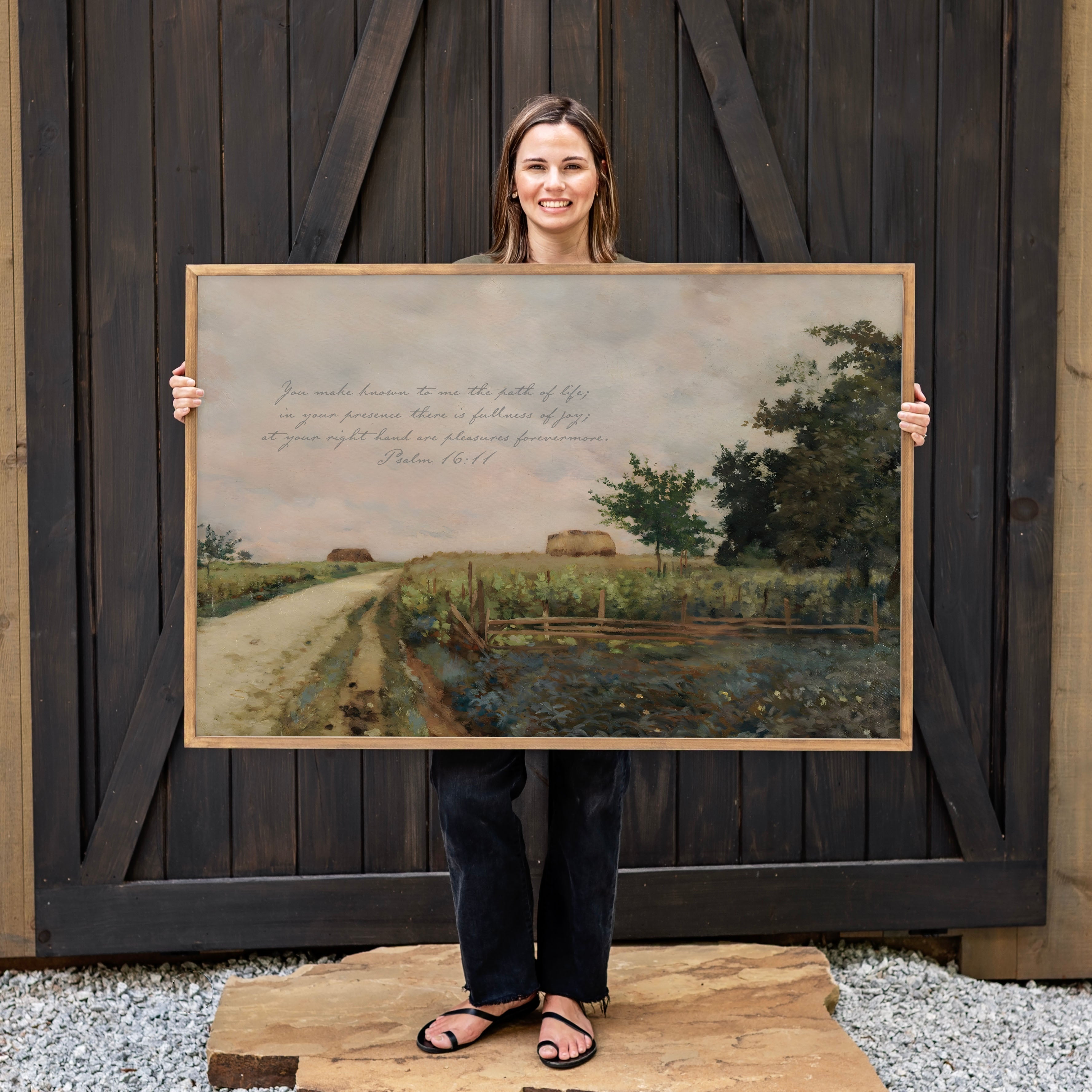 "Fullness Of Joy" Framed Canvas | Horizontal | 723